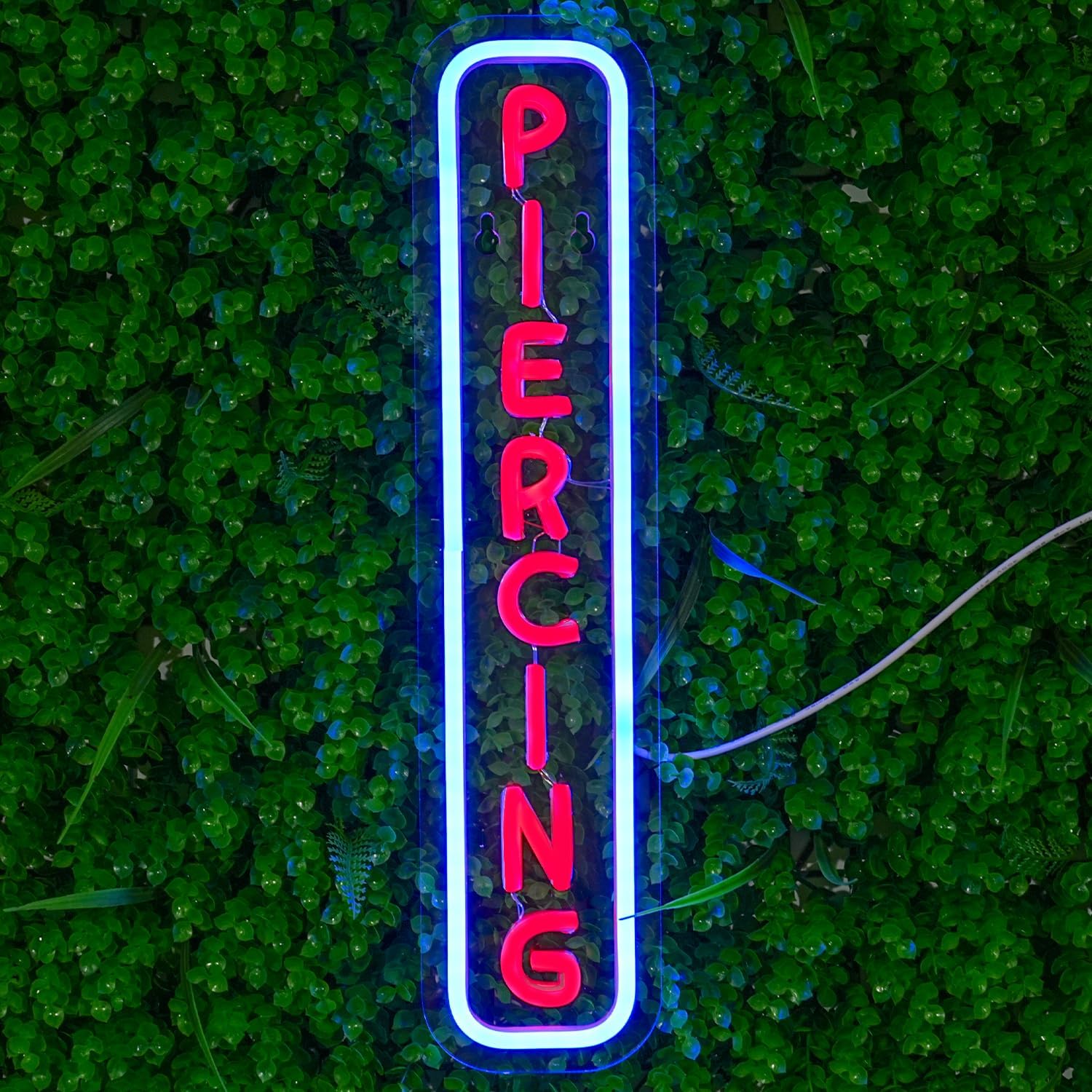 Piercing Neon Sign for Wall Decor Dimmable Letter LED Neon Sign for Salon Studio Shop Red Neon Lights for Body Piercing Business Store Tattoo SPA Shop Wall Decoration - Image 2