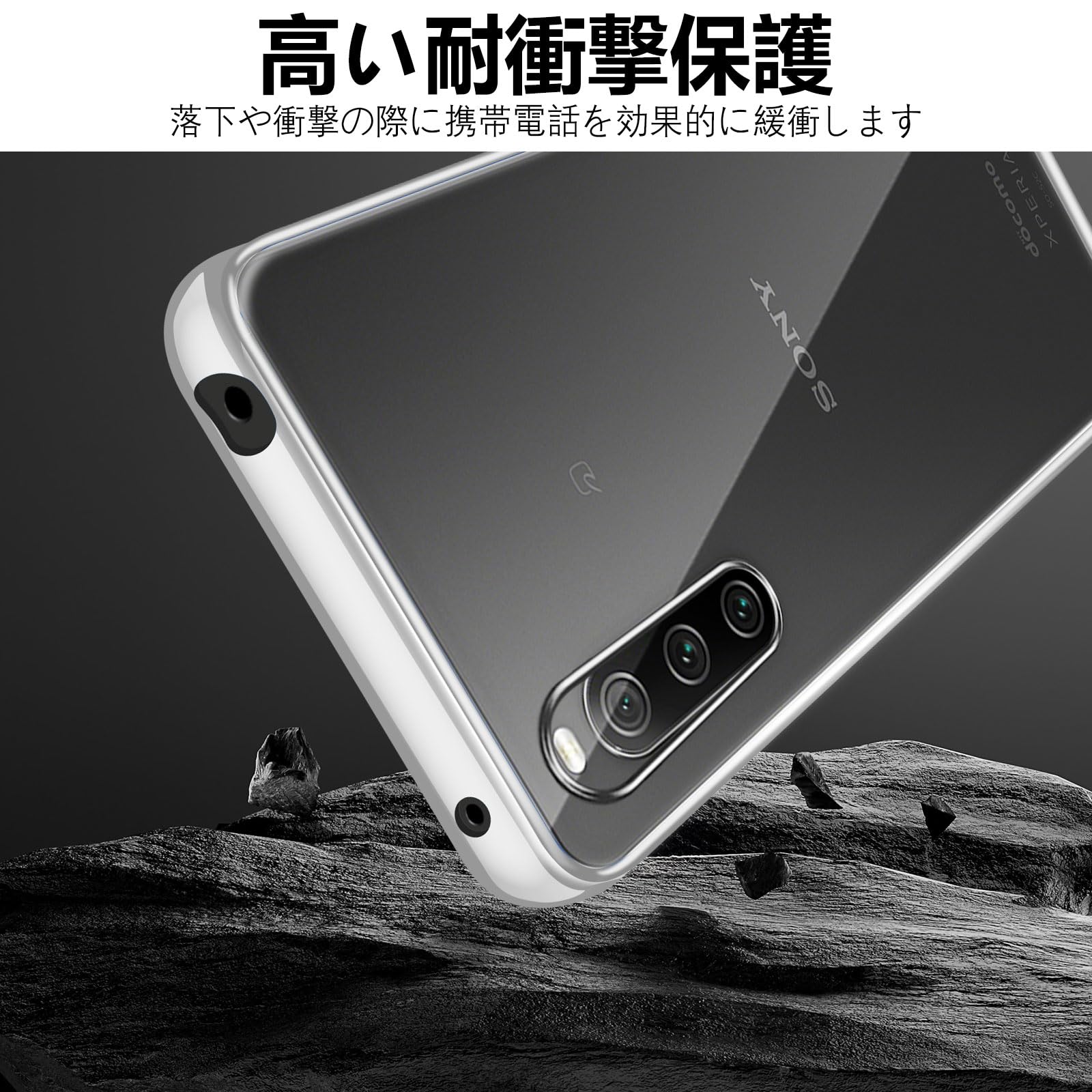 Sony Xperia 10 V Clear Case Shockproof SO-52D SOG11 Cover US