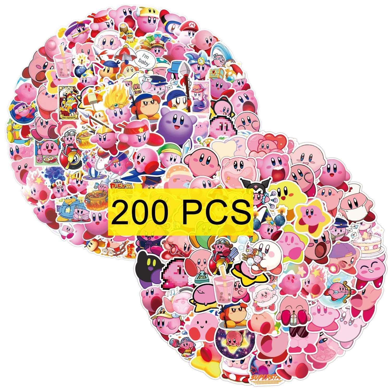 Babymiu Cartoon Video Game Stickers（200 Pcs）.Cute Vinyl Decals Gifts Merch Party Supplies Accessories for Water Bottles Skateboard Luggage Scrapbook