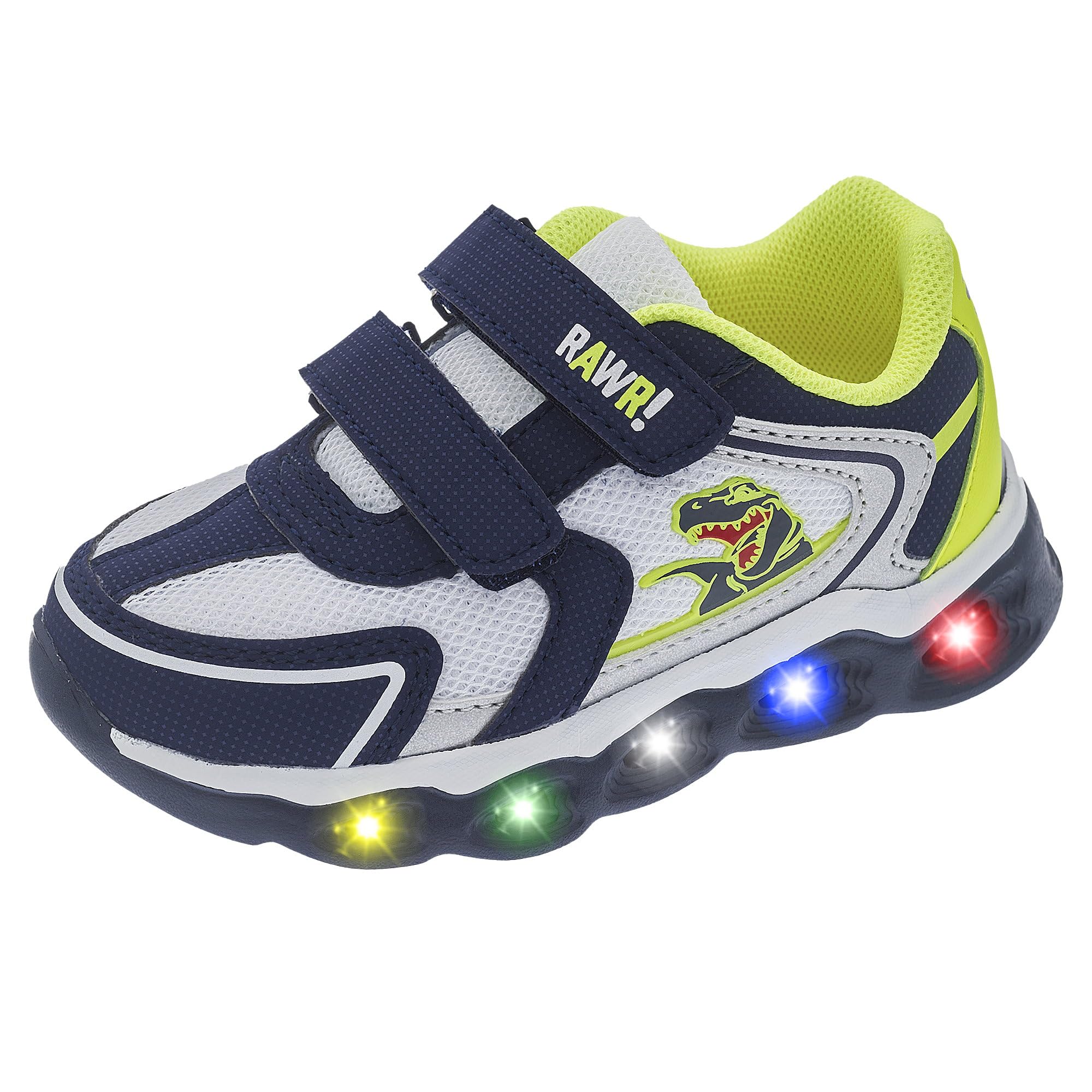 Chicco Sneakers con Luci nella Suola e Doppio Velcro, Confortevoli, Leggere, Flessibili e Traspiranti, Sneaker Unisex-Bambini e Ragazzi