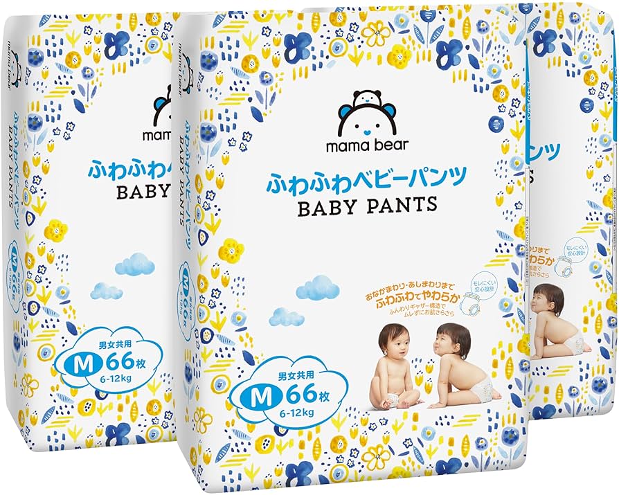 Amazon | [Amazonブランド] Mama Bear ふわふわベビーパンツ M