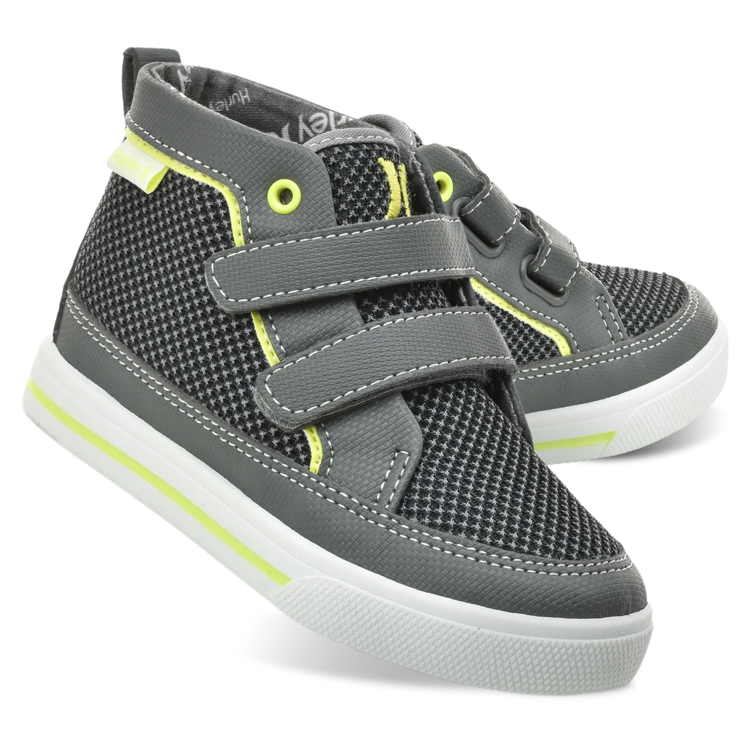 Hurley Kids Toddler and Little Kids Tedd Canvas Sneakers with Straps High Cut Skateboarding Shoes for Boys and Girls, Durable Shoes for School