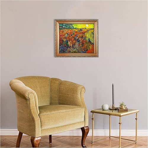 Miniatura 1021 de A&T ARTWORK The Starry Night de Vincent Van Gogh. Tamaño del marco: 36 x 30 pulgadas, tamaño de la imagen: 30 x 24 pulgadas, reproducciones clásicas