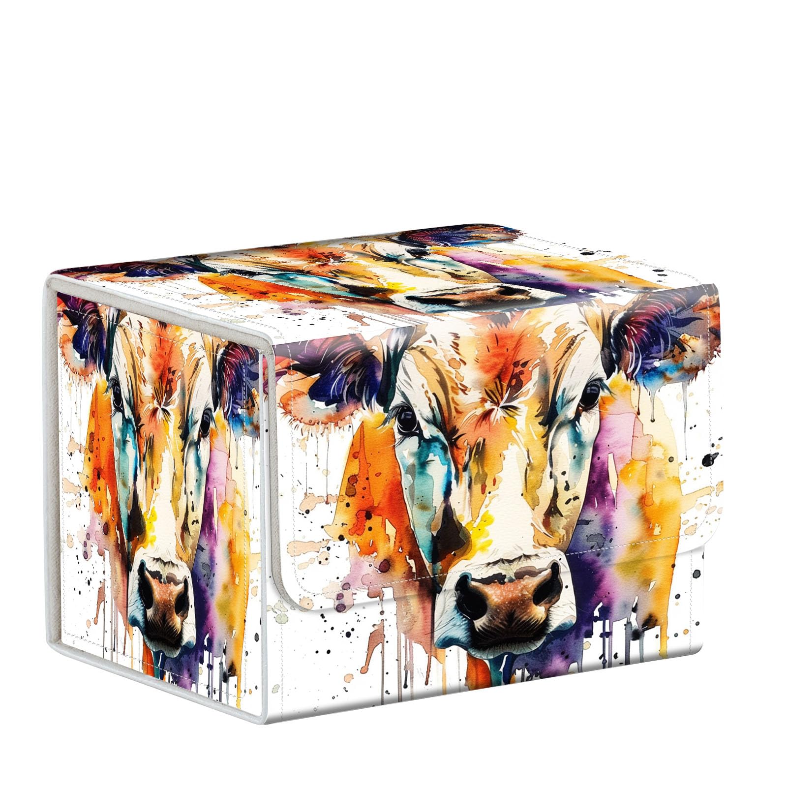 ETLKJVBL for MTG Card Storage Solution - for MTG Card Box and Commander Decks, High Capacity Anime Card Sleeves for Mtg Deck Box, Designed Specifically for Mtg Players, Funky Cow Art