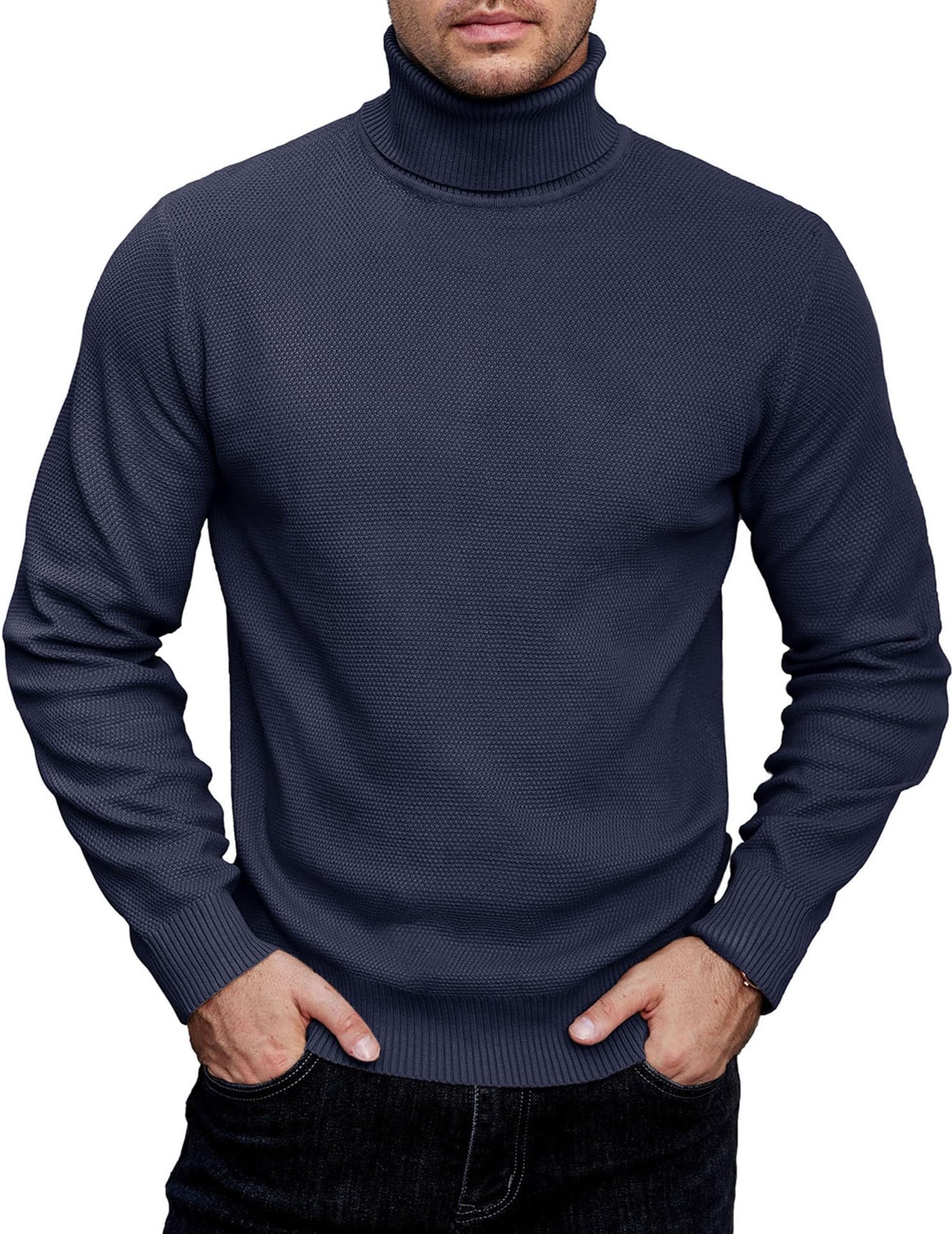 COOFANDY Rollkragenpullover Herren Strickpullover Dünn Sweaters Winterpullover Pulli Turtleneck Pullover Arbeitspullover