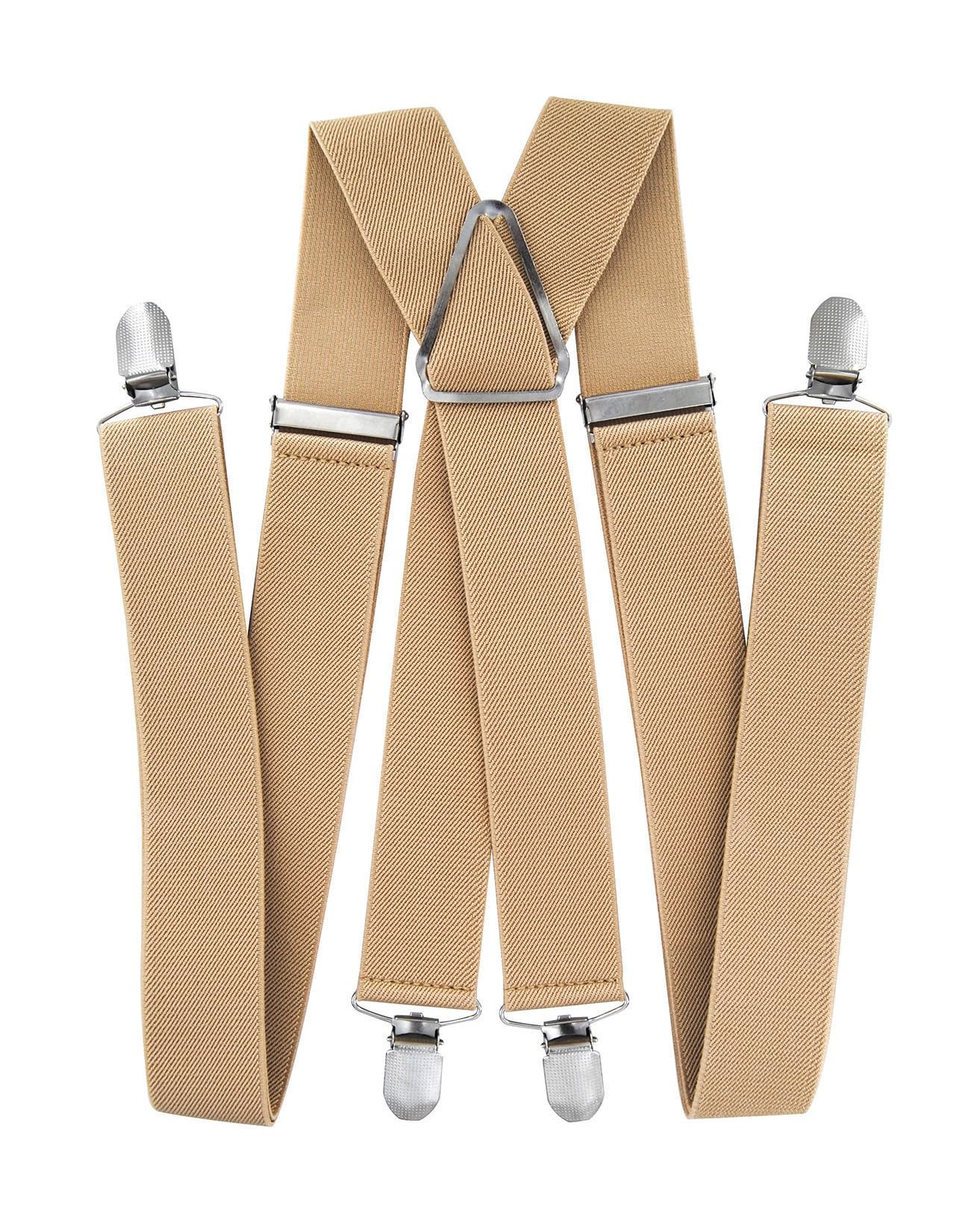 axy Hosenträger für Herren breit 3,5 cm in X-Form mit 4 Hosenträger Clips extra stark längenverstellbar 35mm