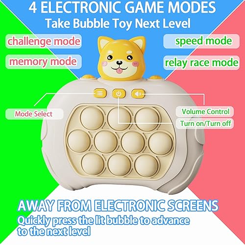 Miniatura 3 de Juego de empuje rápido, máquina de juego de rompecabezas rápido, juguete antiestrés de burbujas para empujar, regalo de cumpleaños para niños de 3 a