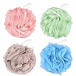 Chuya Large Bath Sponges Loofahs 70g,4 Pack Shower Sponge Exfoliating Cleaning Bath Loofa Body Scrubber Balls for Women Men Washing