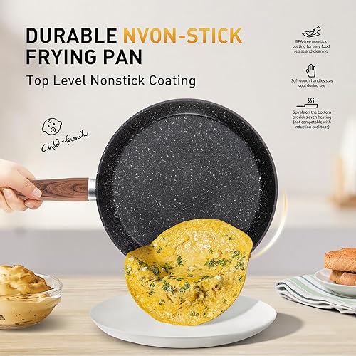 Miniatura 3 de DishDelight Juego de ollas y sartenes antiadherentes, juego de utensilios de cocina de granito de inducción antiadherentes, juego de cacerolas