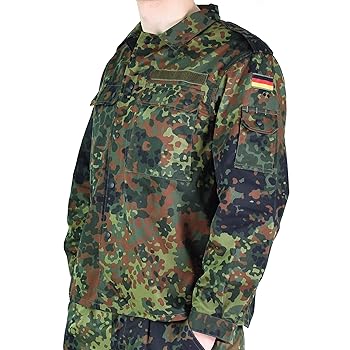 ジャケット・アウター German army camo parke Amazon.com: Original GERMAN ARMY JACKET ZIPPED fleck-tarn