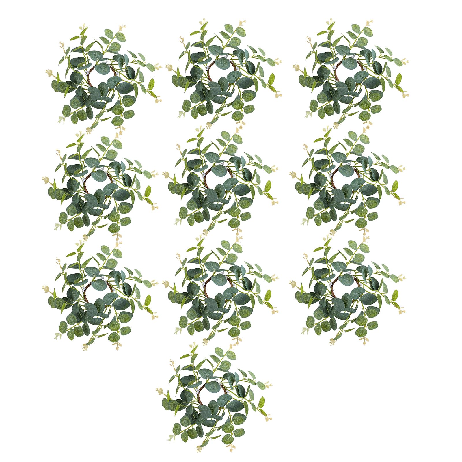 Couronne feuille verte pour rompre la monotonie d'un bougeoir pilier