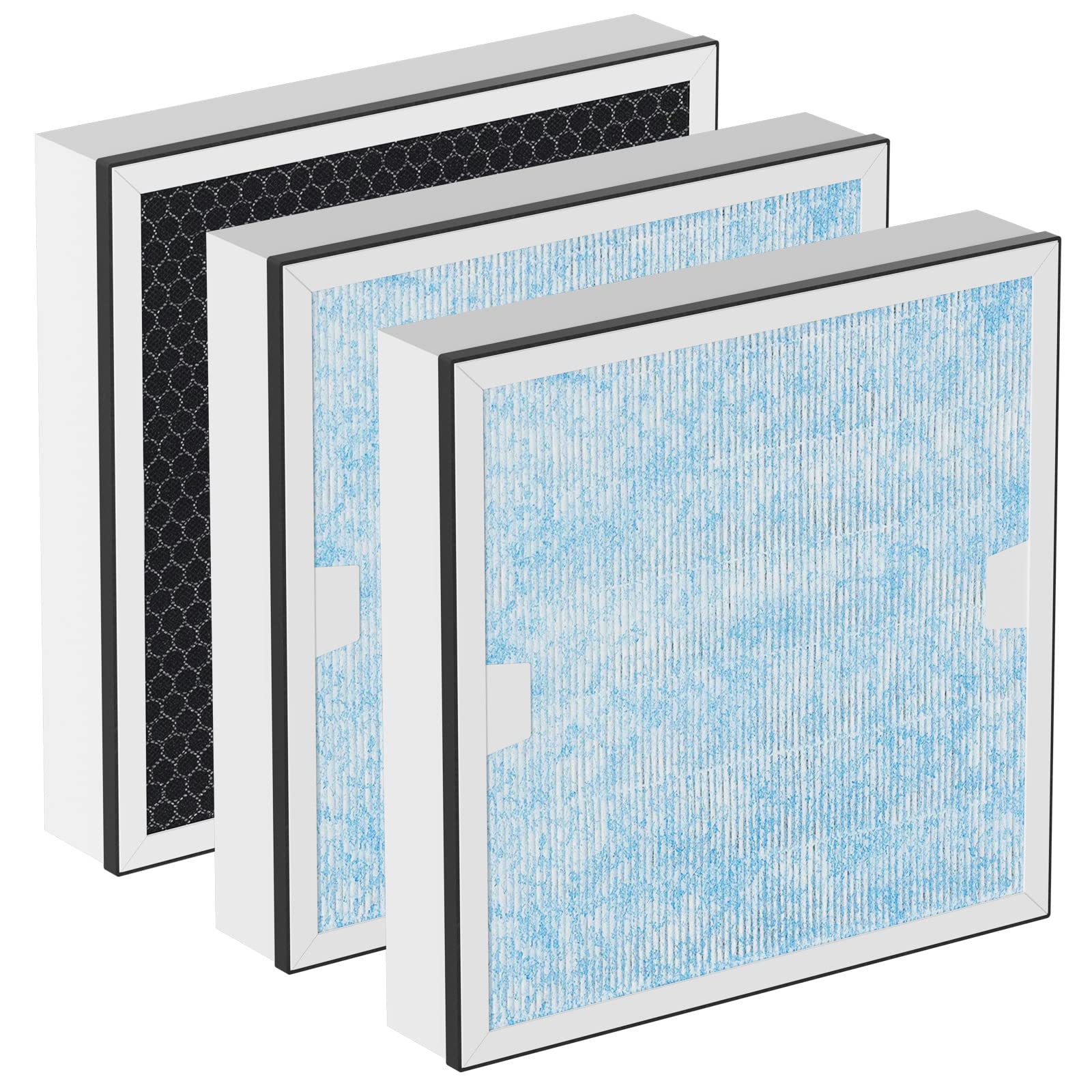 HEPA & Activated Carbon Filter Replacement Set Compatible with AlorAir CleanShield HEPA 550 Air Scrubber (Pack of 3)