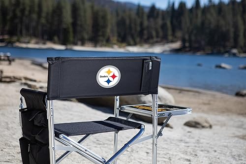 Miniatura 243 de PICNIC TIME NFL Unisex-Adult NFL Sports Chair with Side Table, Beach Chair, Camp Chair for Adults Negro