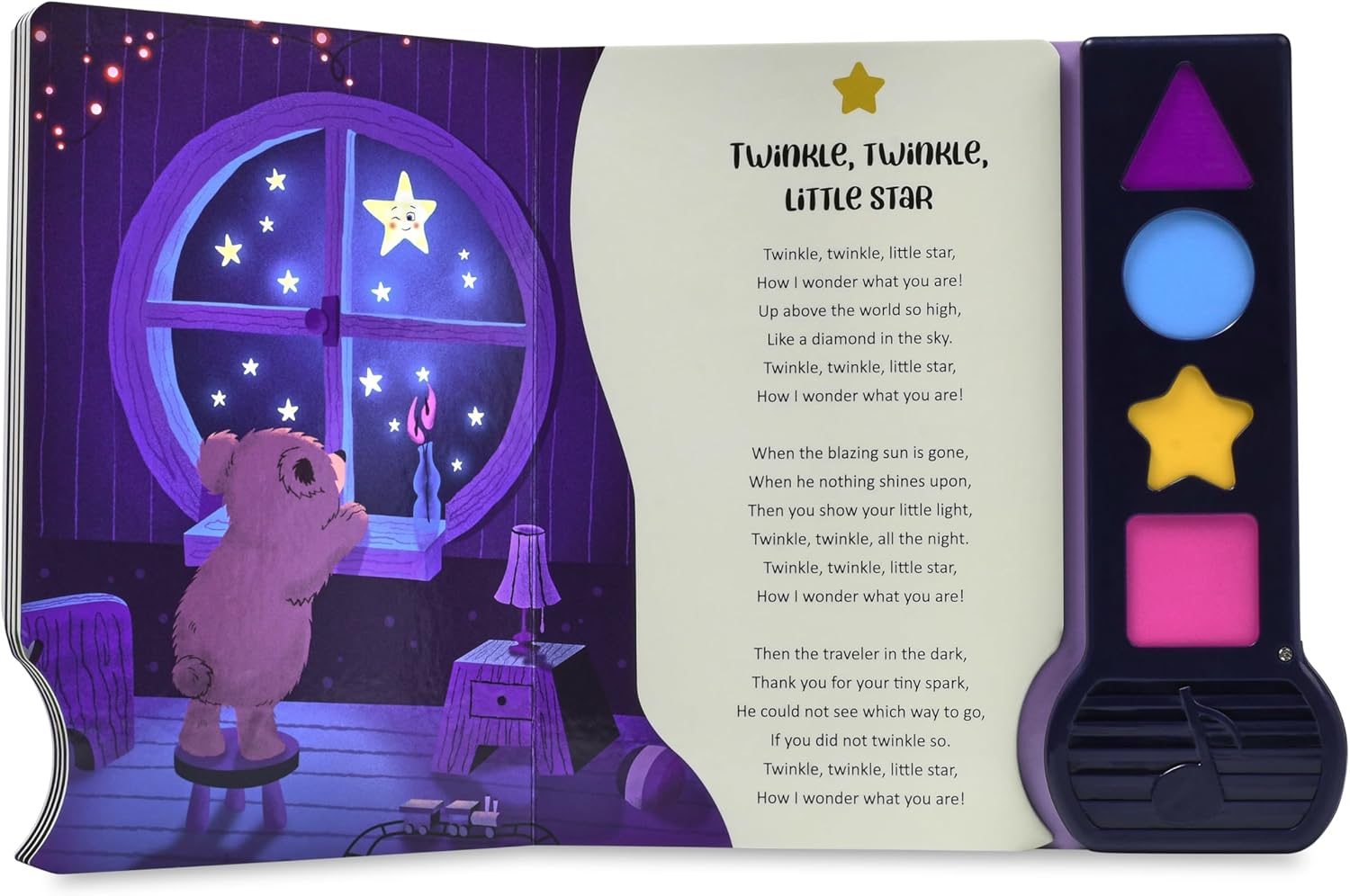 Musical Book for Toddlers with Lullaby Songs, Interactive Toy, Twinkle, Twinkle Little Star, Sing Along, Montessori Sound Book for Young Kids, Nursery Rhyme Book for Babies