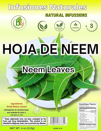 Miniatura 9 de Té de hierbas de hojas de neem (Hoja)  4 oz (113 g)  Hoja suelta cosechada silvestre y secada a la sombra  100% natural, vegano, sin OMG, sin