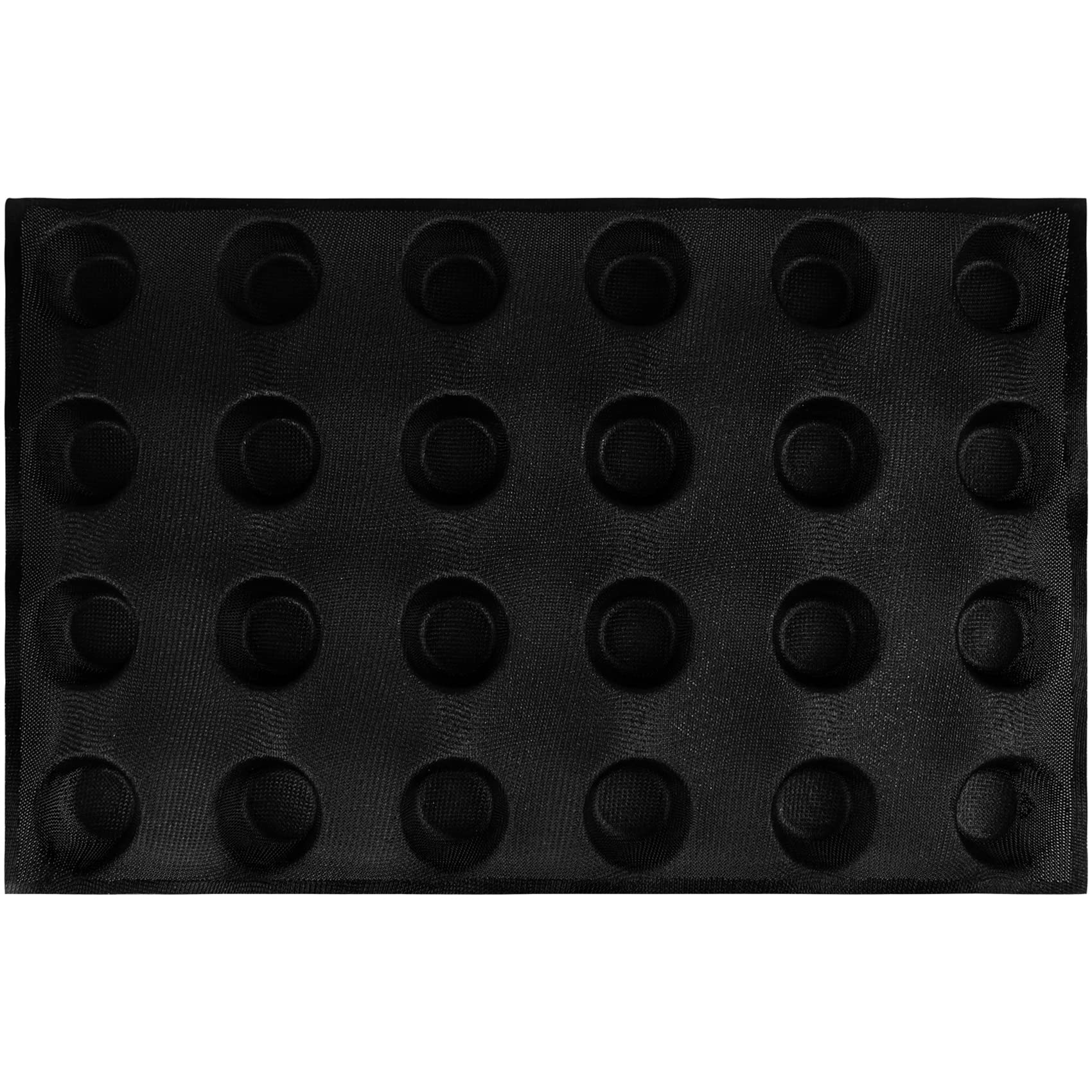 musykrafties Molde de silicona para panecillos de 24 cavidades, bandeja de pan redonda cónica, hoja de malla perforada