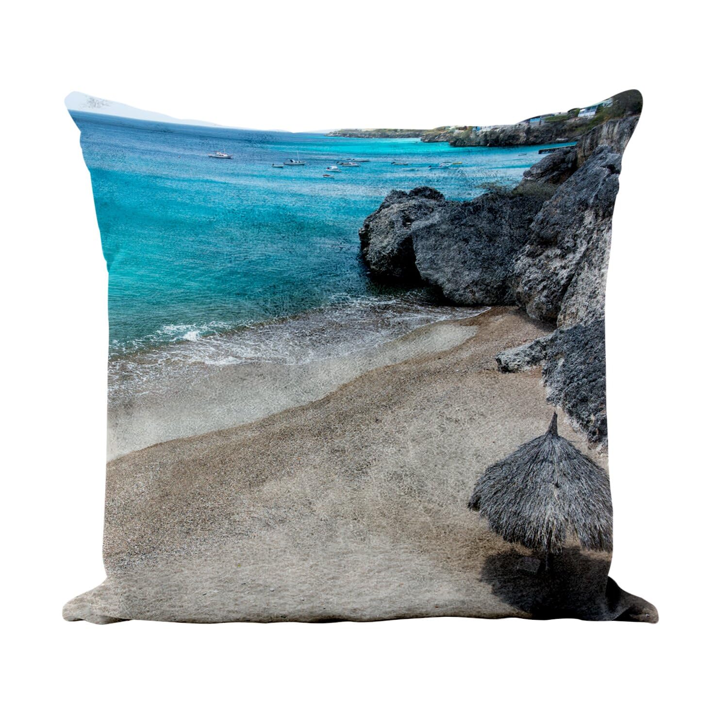 Coussin similicuir blanc anti-tache 40x40 cm pour sublimer un canapé terne