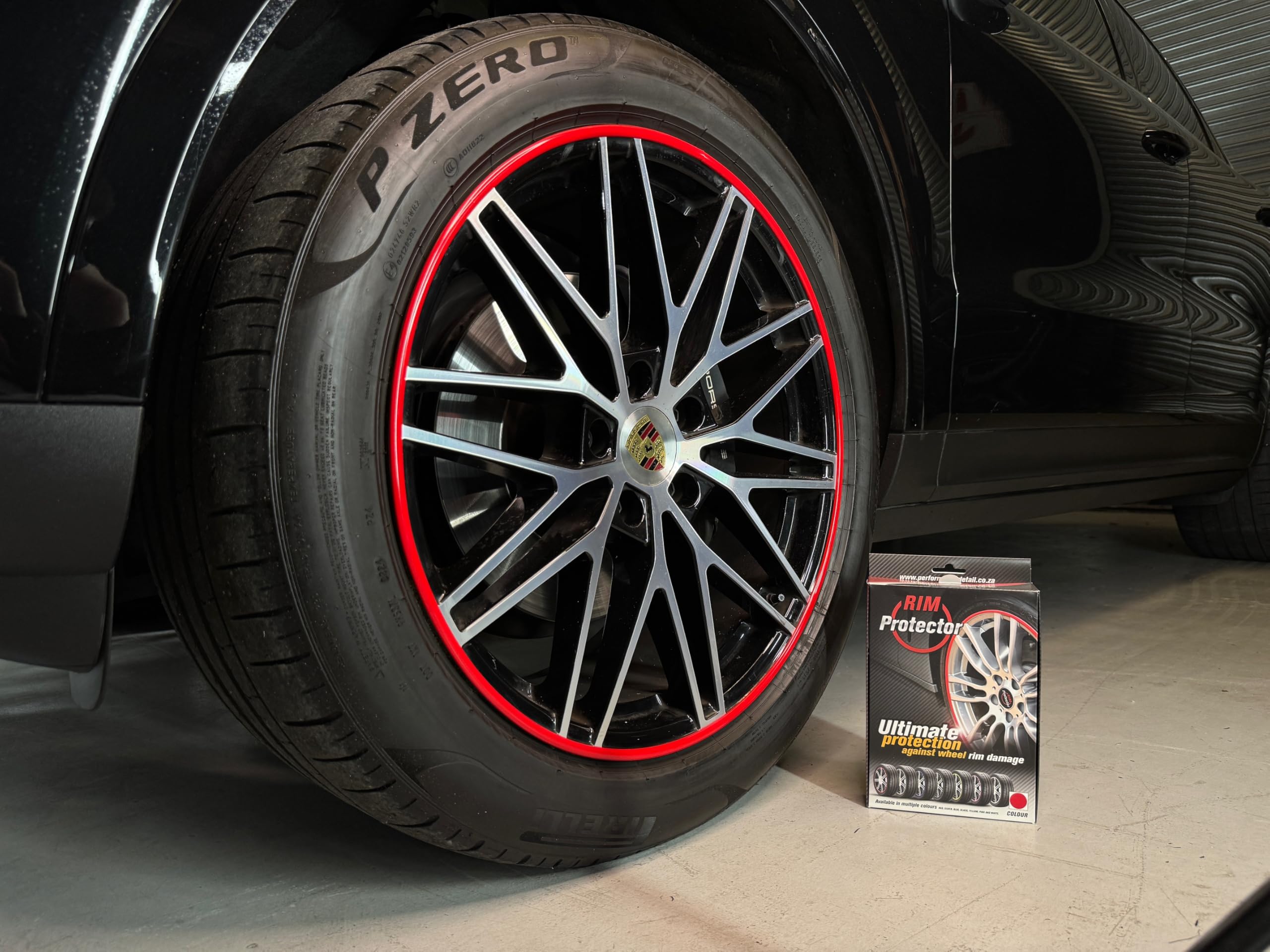 Rim Protector Kit RED for Car Wheels – Alloy Wheel Guard Strip Kit Fits up to 21" Rims | Set of 4 Rim Protectors | Easy to Install Curb Rash Defense for Rims