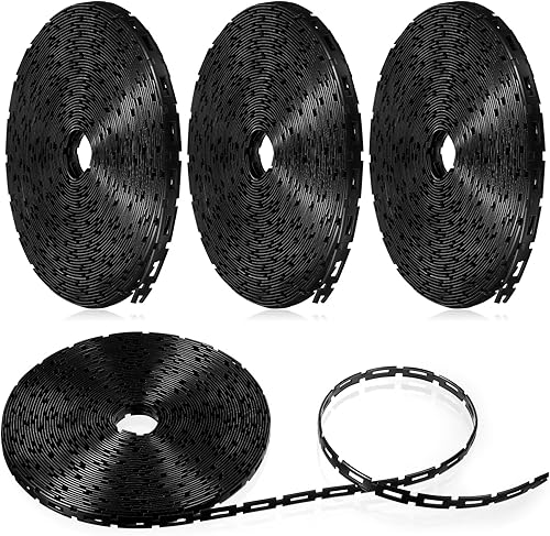 Miniatura 1 de 4 correas de plástico para árbol de 50 pies x 12 pulgadas de ancho, correas de soporte ajustables para árboles, cuerda de plantas, correa de