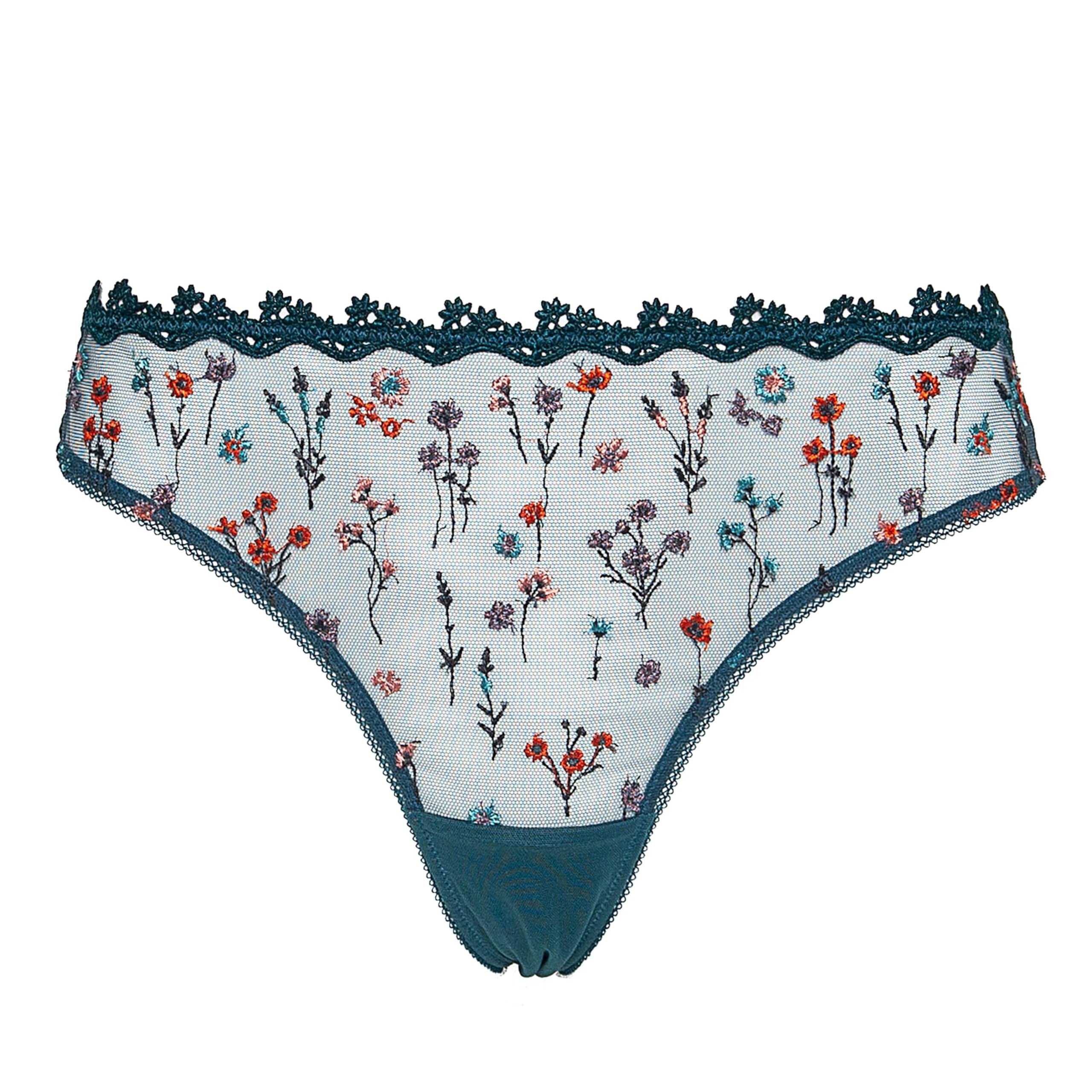 Huit Tanga de Encaje Floral para Mujer