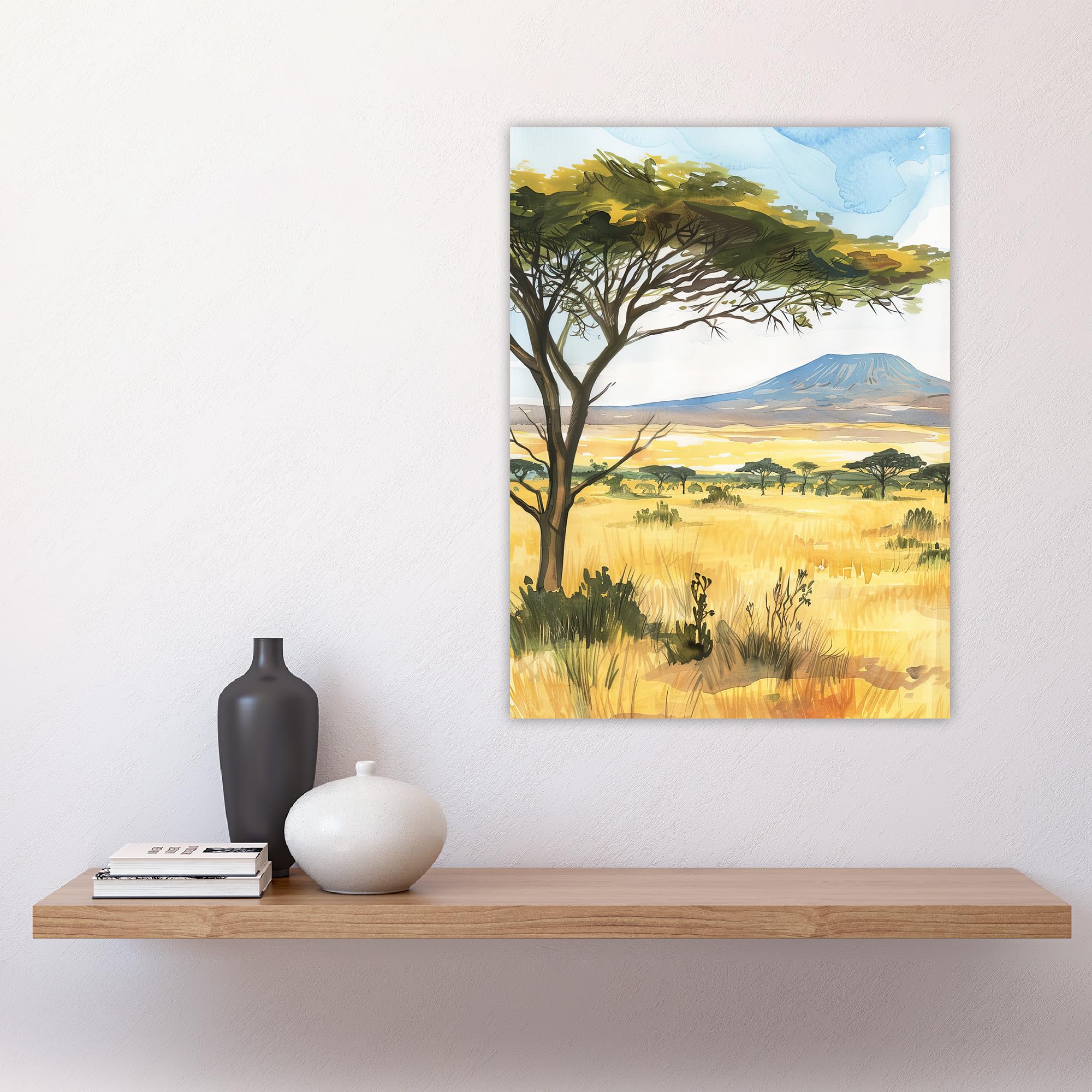 Artery8 Mount Kilimanjaro Savanna Tanzania Landscape Living Room Large Wall Art Poster Print Thick Paper 18X24 Inch - Image 4