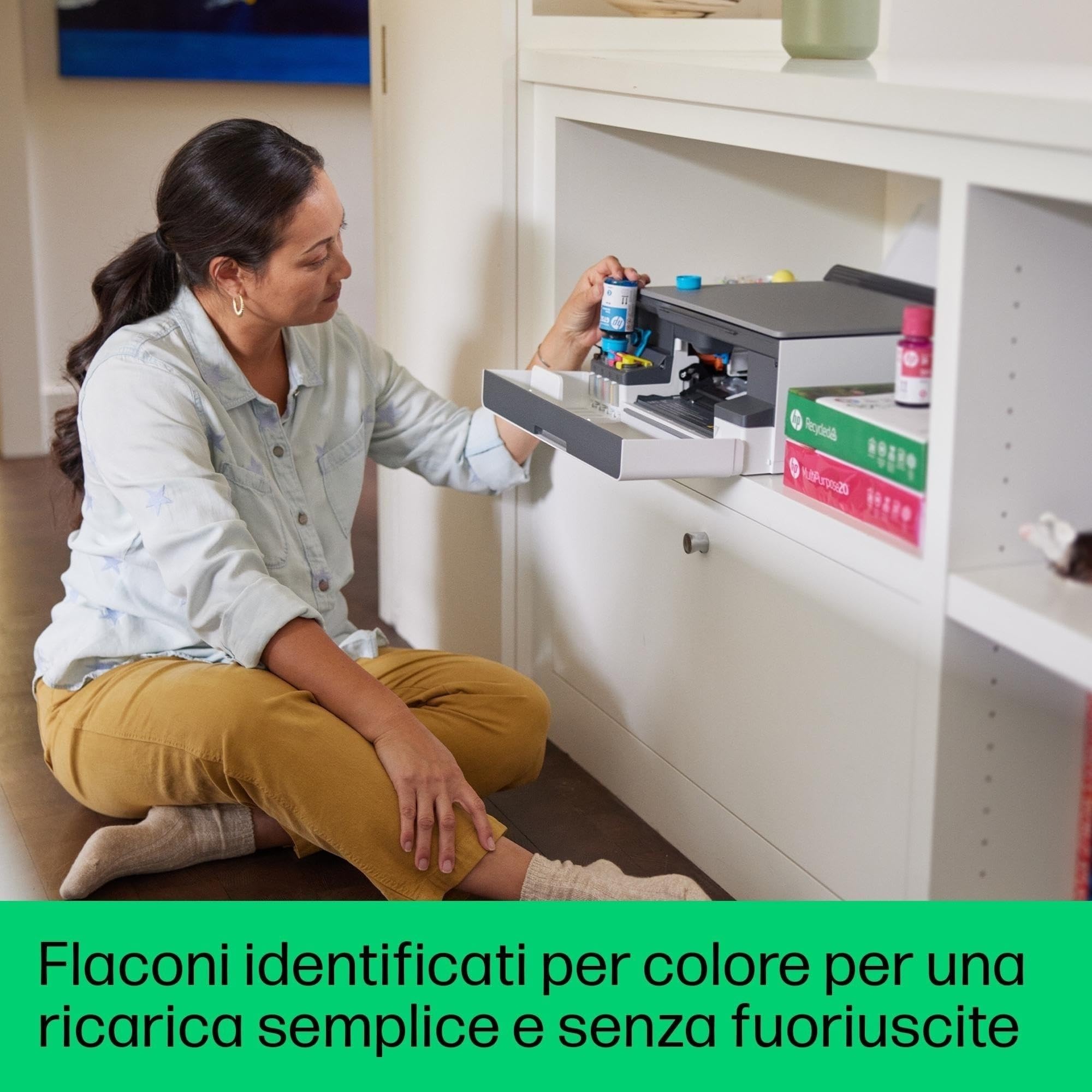 HP Smart Tank 5105 Stampante Multifunzione A4 con Serbatoio Inchiostro, Stampa Fronte/Retro Manuale, Scansione, Copia, 22 ppm, USB, Wi-Fi, Bianca