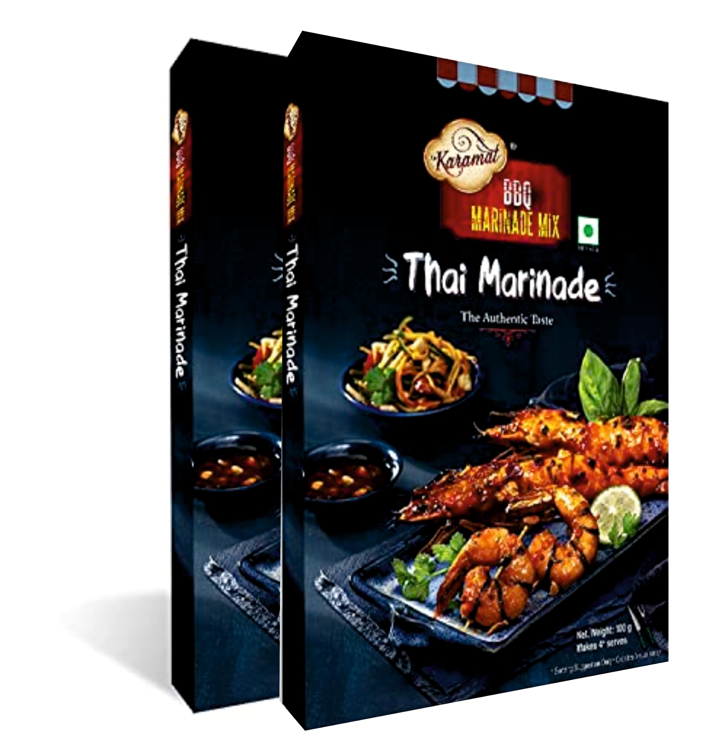Karamat Thai Marinade Mix | | Ready to Cook Spice Mix | Just Mix & Cook | (Veg, 200g. Mix, Upto 4* Servings), No Artificial Colour & Preservatives, Real Thai, Mint Chutney Pack of 2-100gm each) (B09D86ML7F) Amazon Price History, Amazon Price Tracker
