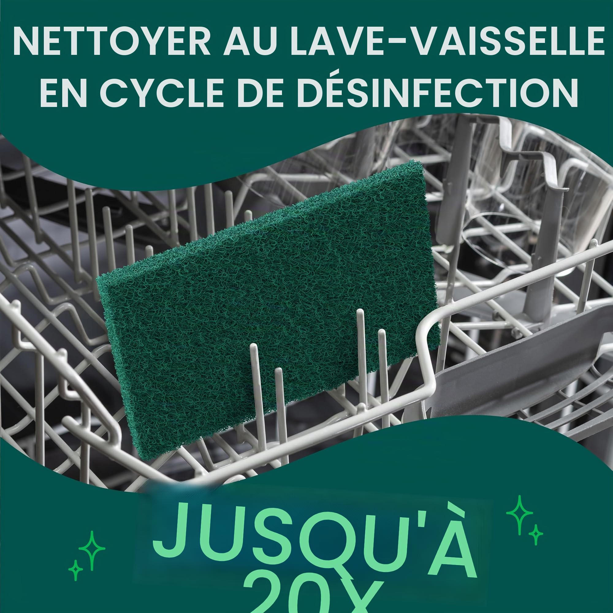 Scotch-Brite Lot de 30 tampons à récurer Robustes pour Cuisine et Nettoyage de la Vaisselle