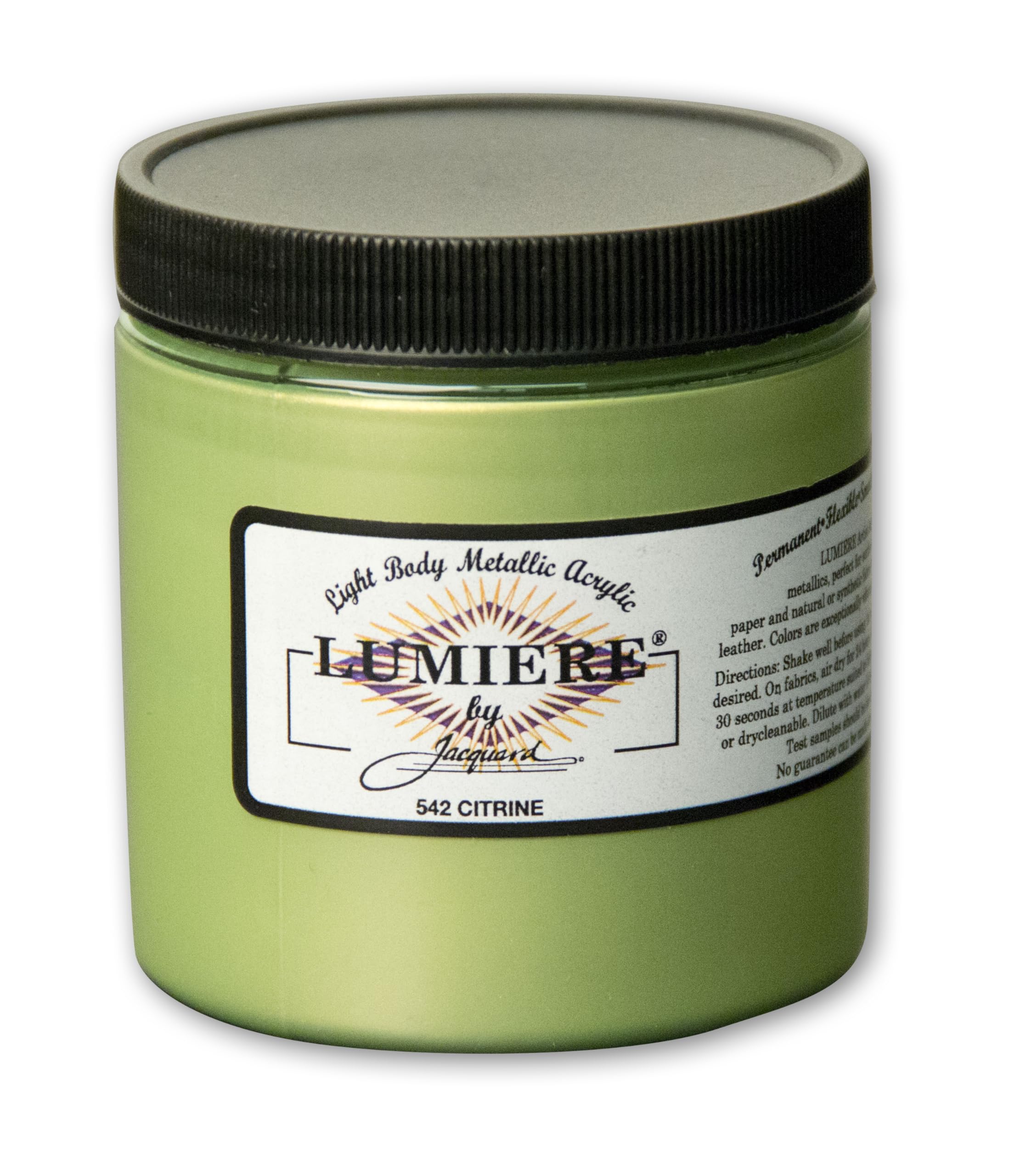 Jacquard Green Lumiere Fabric Color 8 Oz Jar - Citrine By