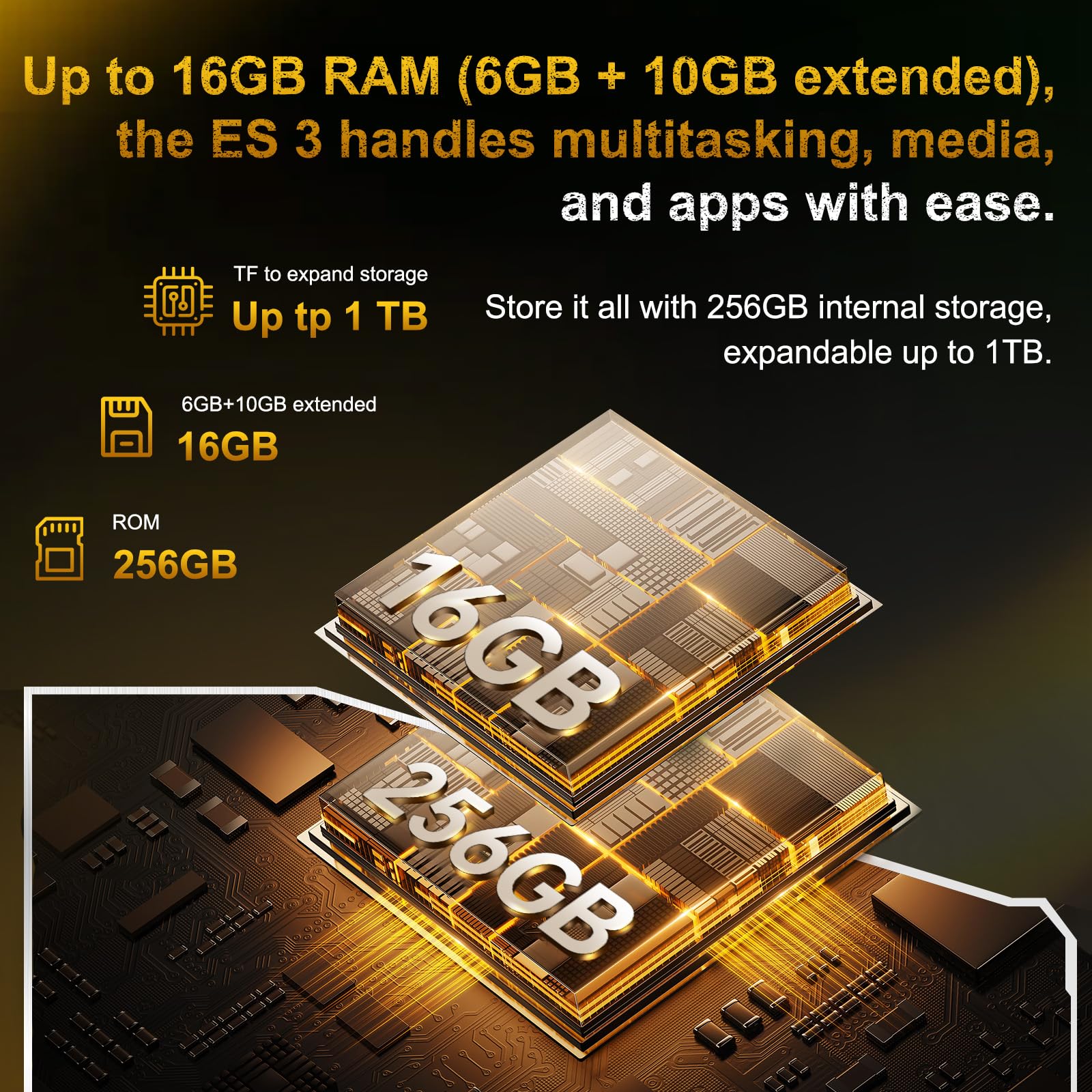 CUBOT Kingkong ES 3 Rugged Smartphone Android 15, 10200mAh/33W Batteria, 16GB+256GB/1TB Telefono Indistruttibile, 6.74'' Cellulare da Lavoro, 48MP+16MP, 4G Dual SIM/NFC/IP68/IP69K/Face ID/GPS/15.3mm