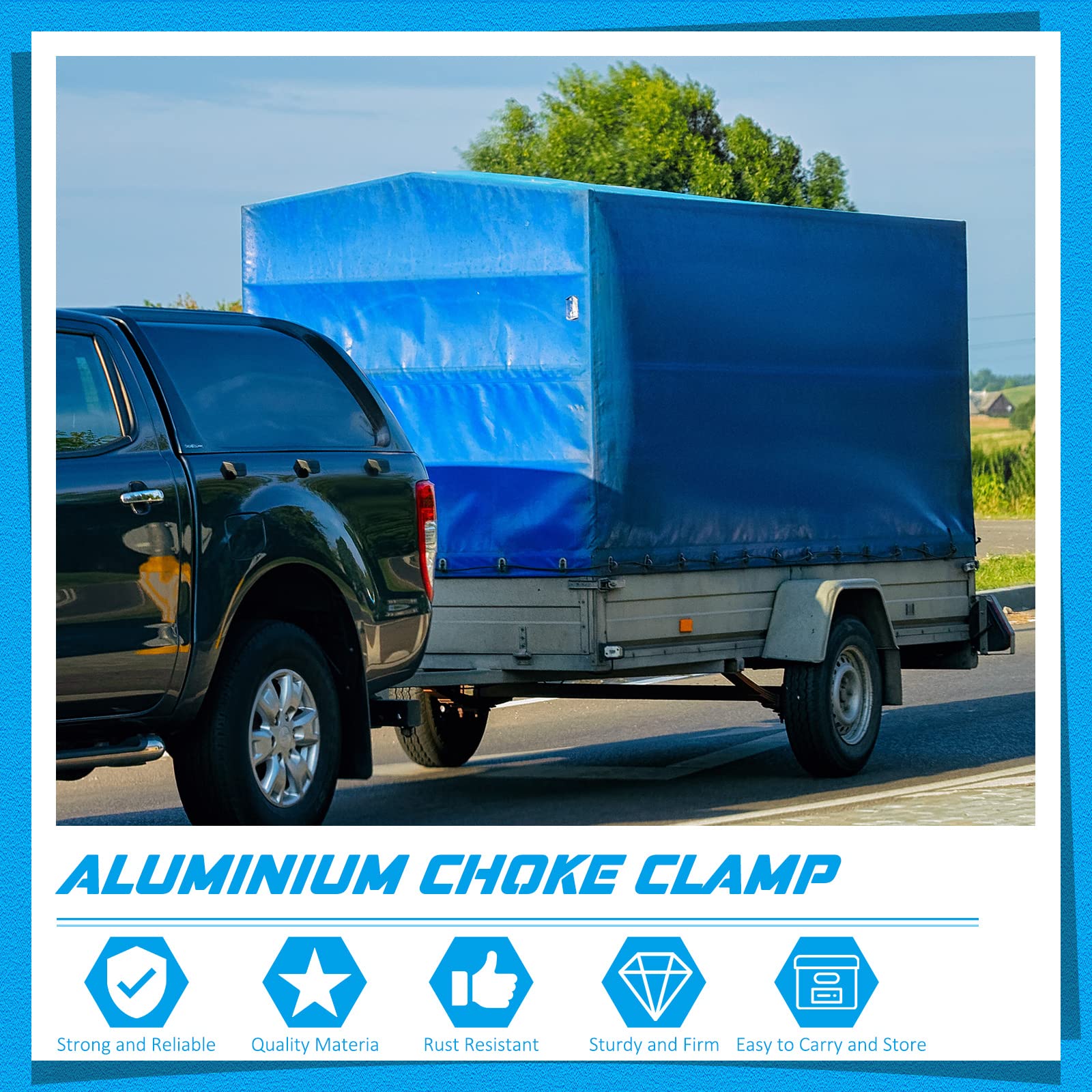 70 Stück Seilklemmen Aluminium M6 - Für Gummiseil & Drahtseil