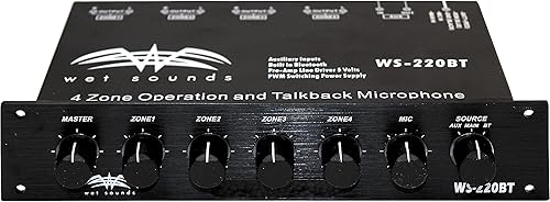 Miniatura 4 de Wet Sounds Controlador Bluetooth marino de 4 zonas WS-220 BT con PA