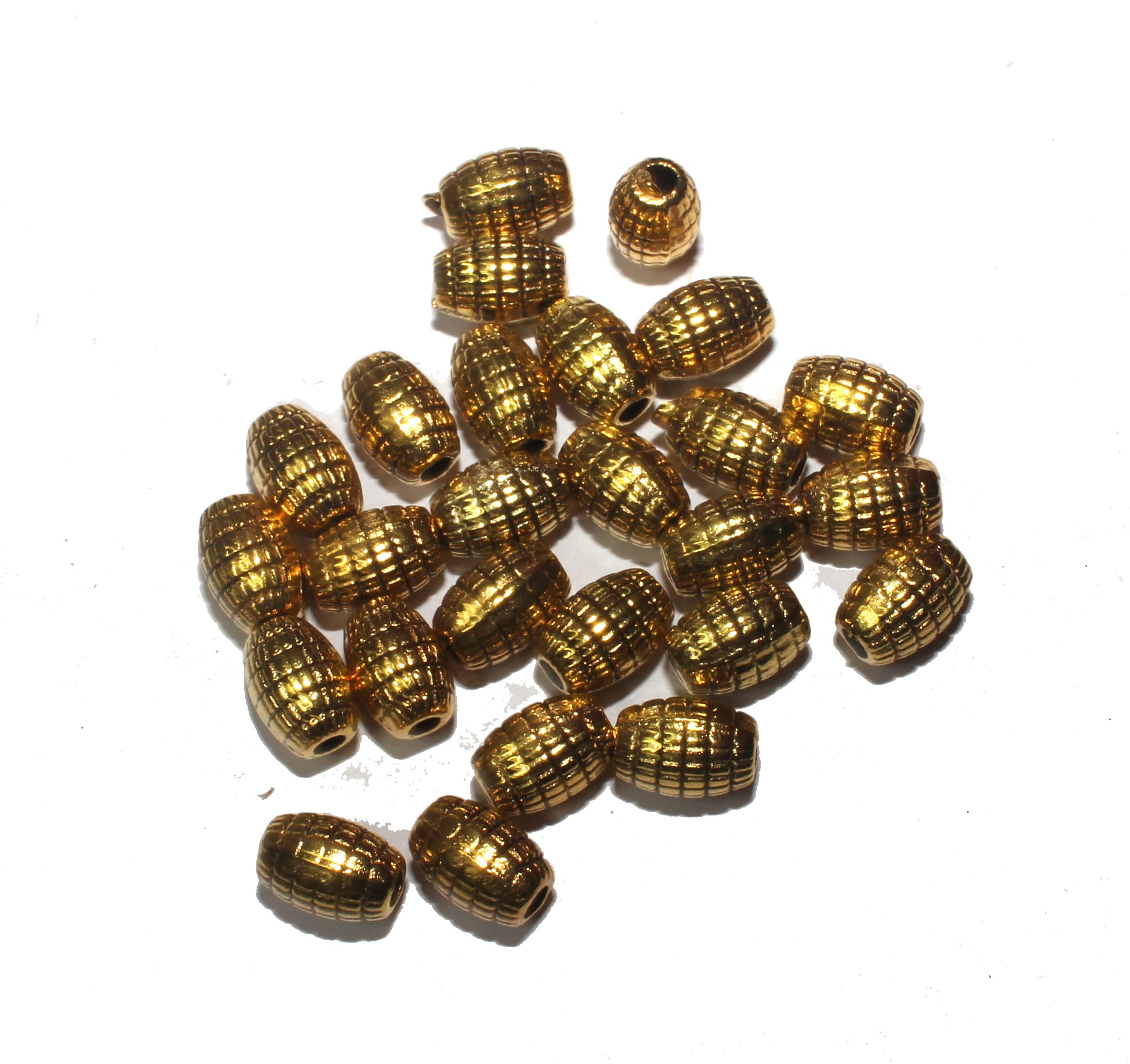 Mahabal Creations Gold Metal Antique Spacer Beads for Jewellery Making (Gold 100PCS) (B09TY6DD4M) Amazon Price History, Amazon Price Tracker