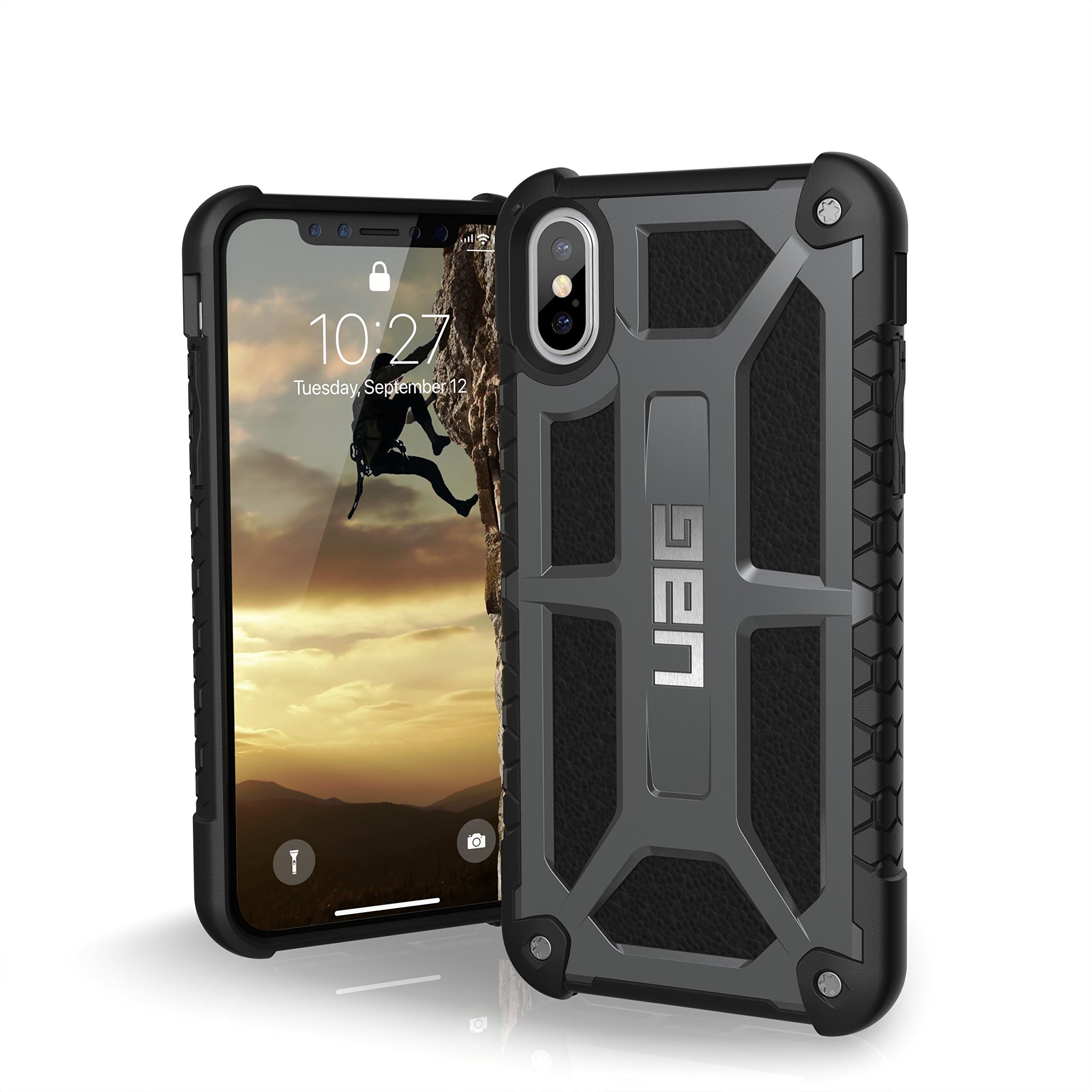 Urban Armor Gear UAG iPhone X Case, Monarch Rugged Protection Case/Cover Designed for iPhone X (Military Drop Tested) - Graphite