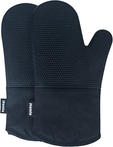 Honla Silicone Oven Mitts,Heat Resistant to 500 F,1 Pair of