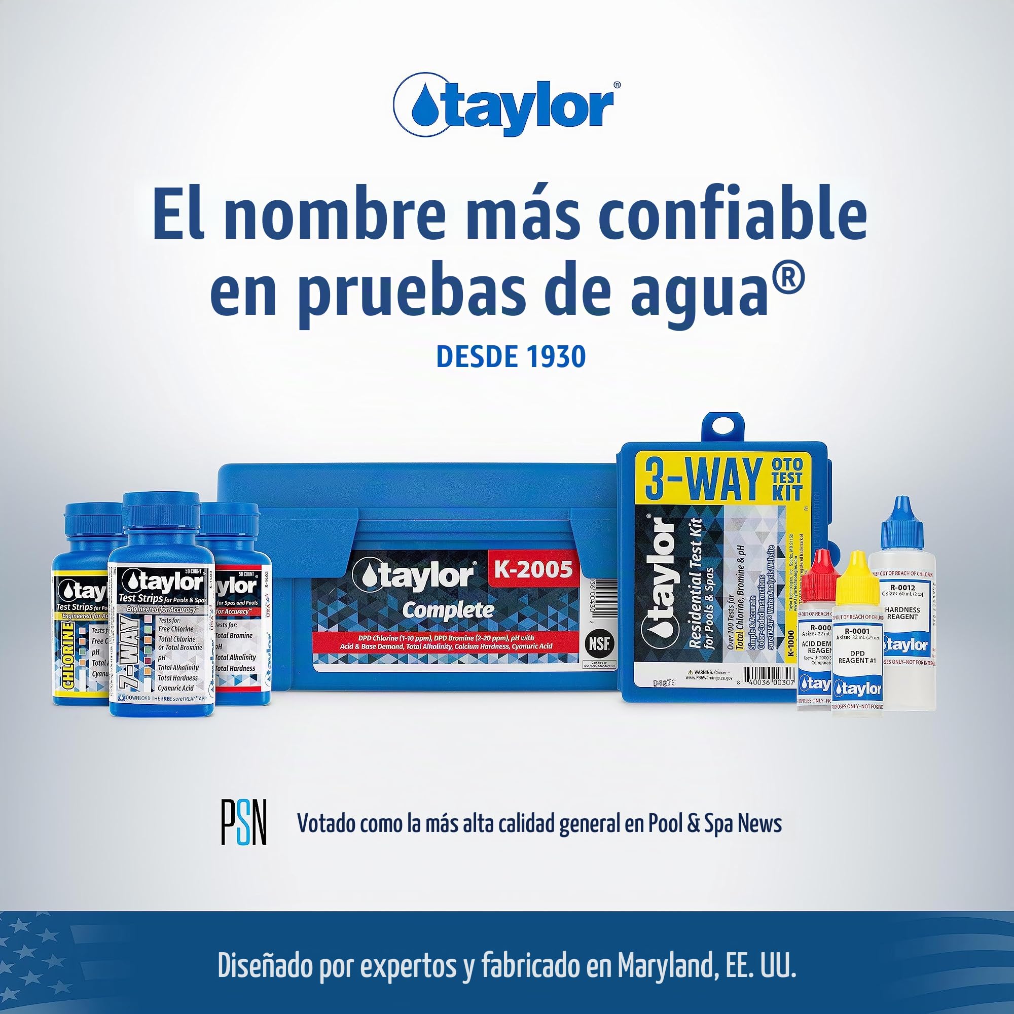 Taylor K2006 Prueba de agua de la piscina completa Kit de K-2006
