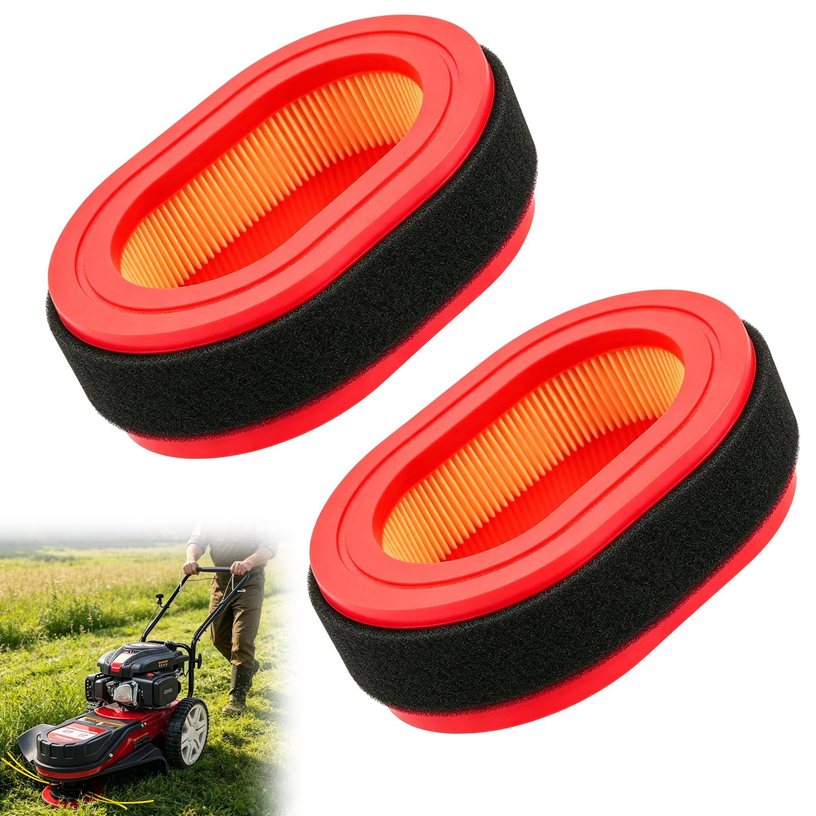 Photo 1 of 2-Pack A203222 Air Filters Compatible with Sout-hland Lawn Mowers and Field Trimmers, Replaces Model: A203222, Long Service Life