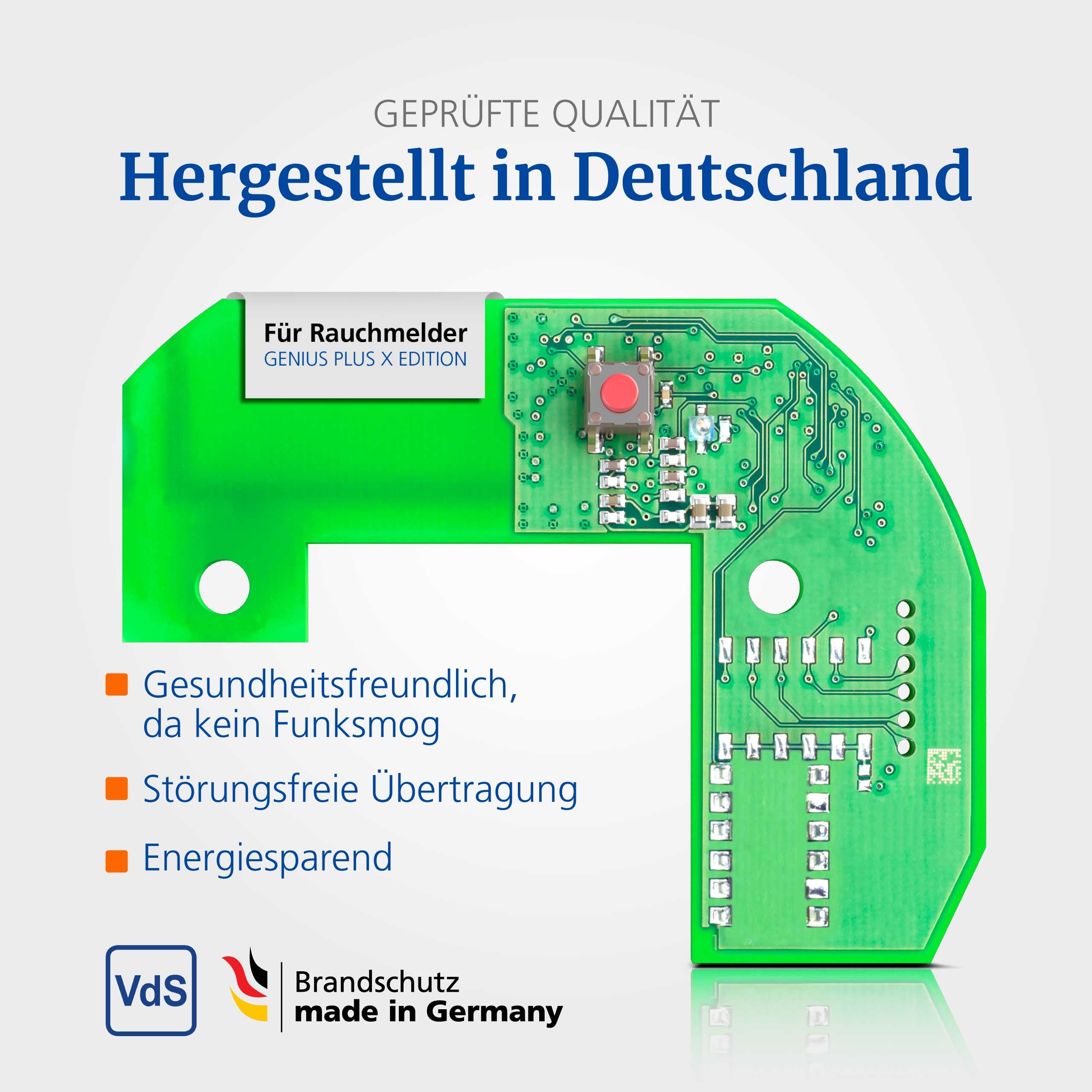 Hekatron Funkmodul Basis X für Hekatron Genius Plus X Rauchmelder – 1 Stück | für den Anschluss von bis zu 30 Rauchwarnmeldern