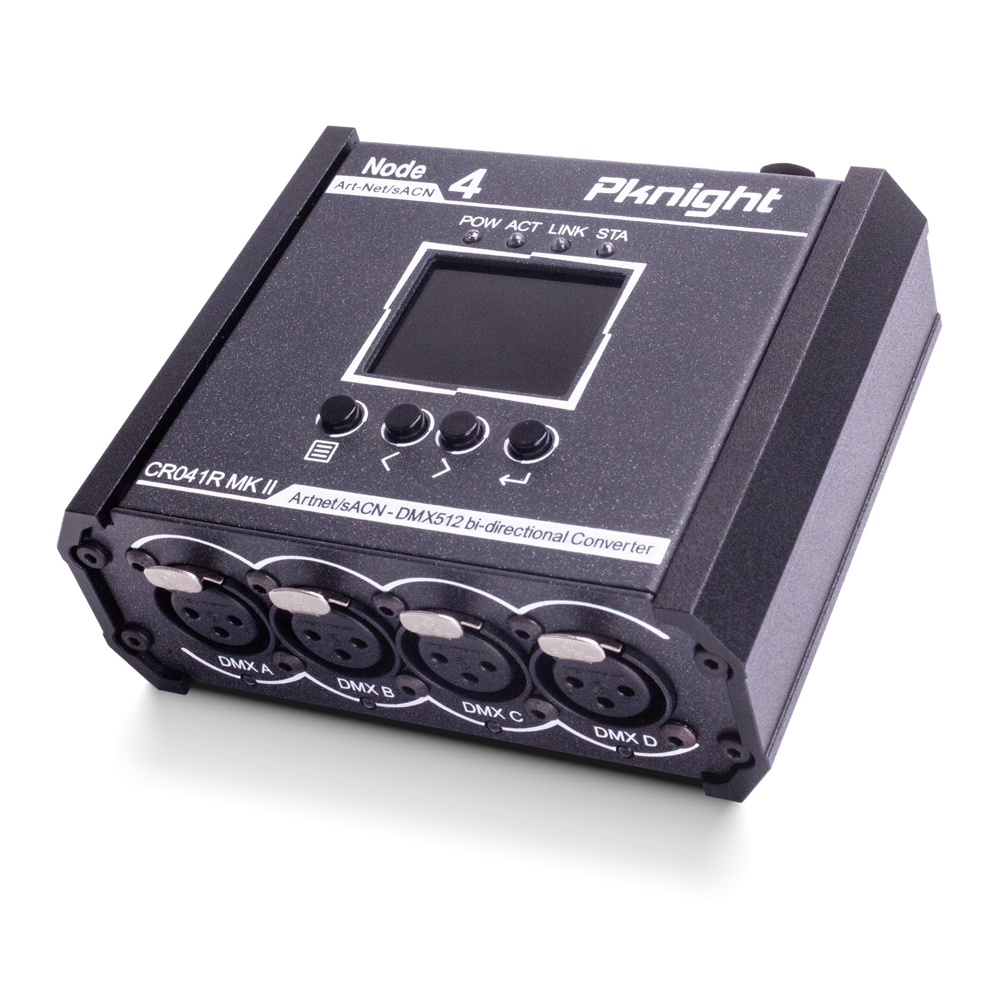 Pknight CR041R MK II front panel with display and QR code