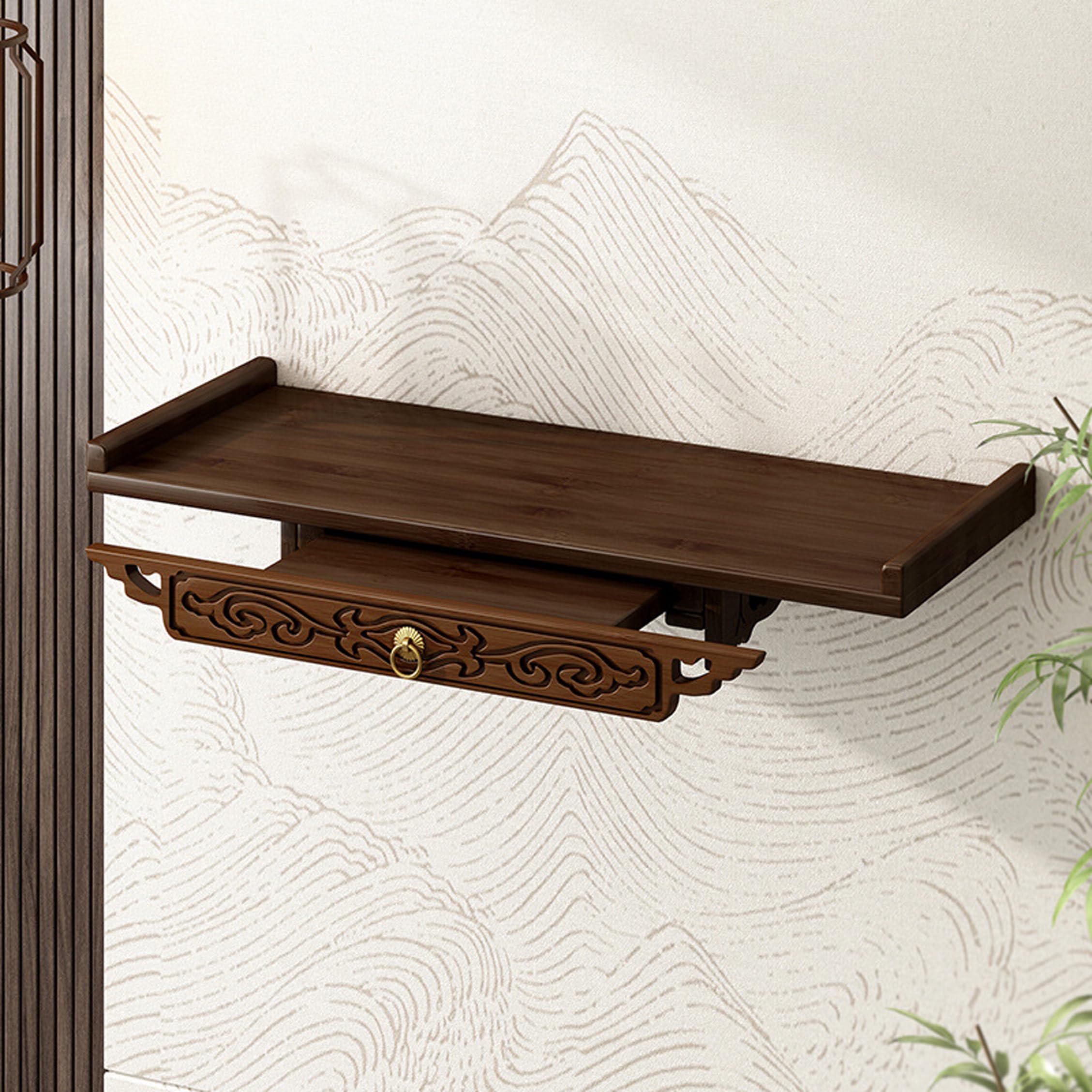 Altare da parete, mensola per preghiera in legno, montaggio a parete, 15x10 pollici