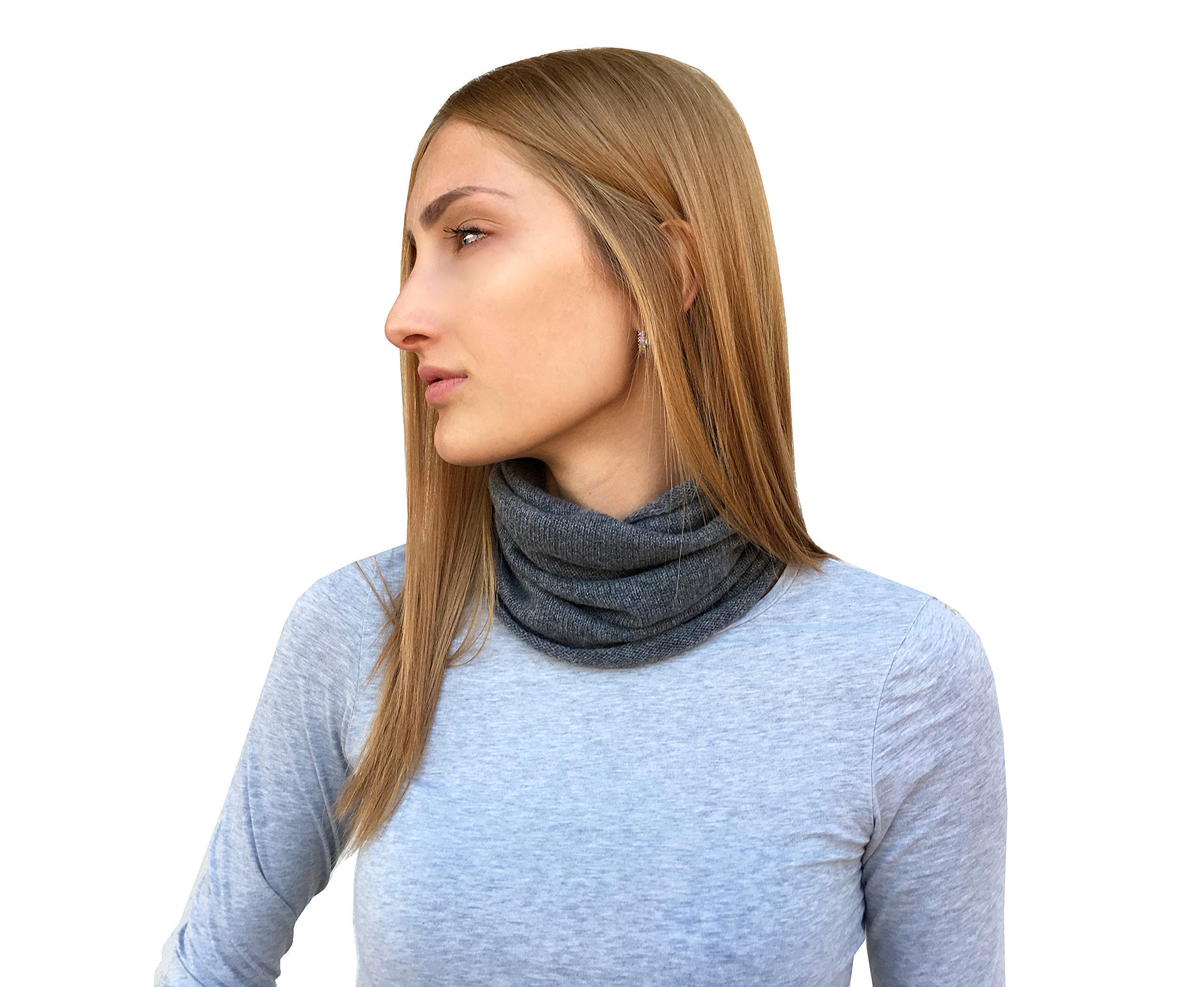 Scalda Collo Sciarpa Donna Cachemire Bianco