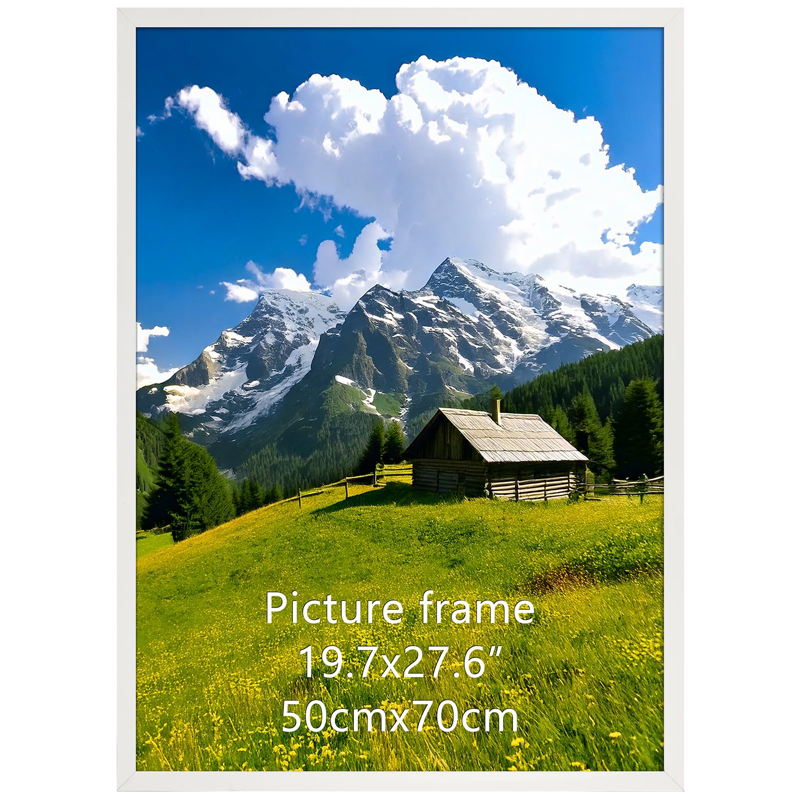 Ditwis 50x70cm Picture Frame White, Aluminium Photo Frame for Posters and Photos, Large Frame for Living Room, Office, Gallery Wall Mount Display โ image 1