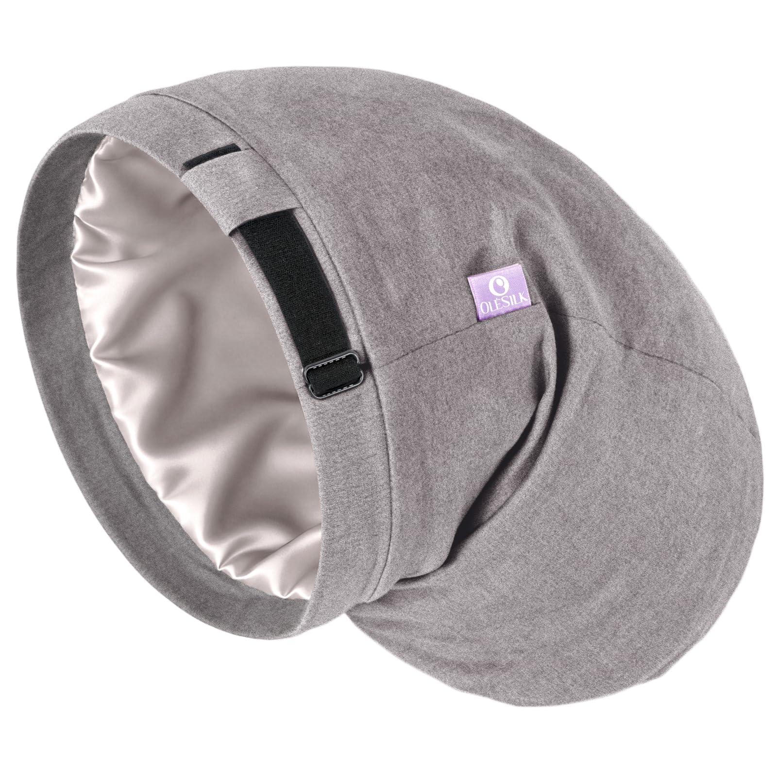 OLESILK Silk Bonnet for Long Hair: 100% Mulberry Silk for Sleeping Women&Men, Extra Large Loc Cap for Braids, Adjustable