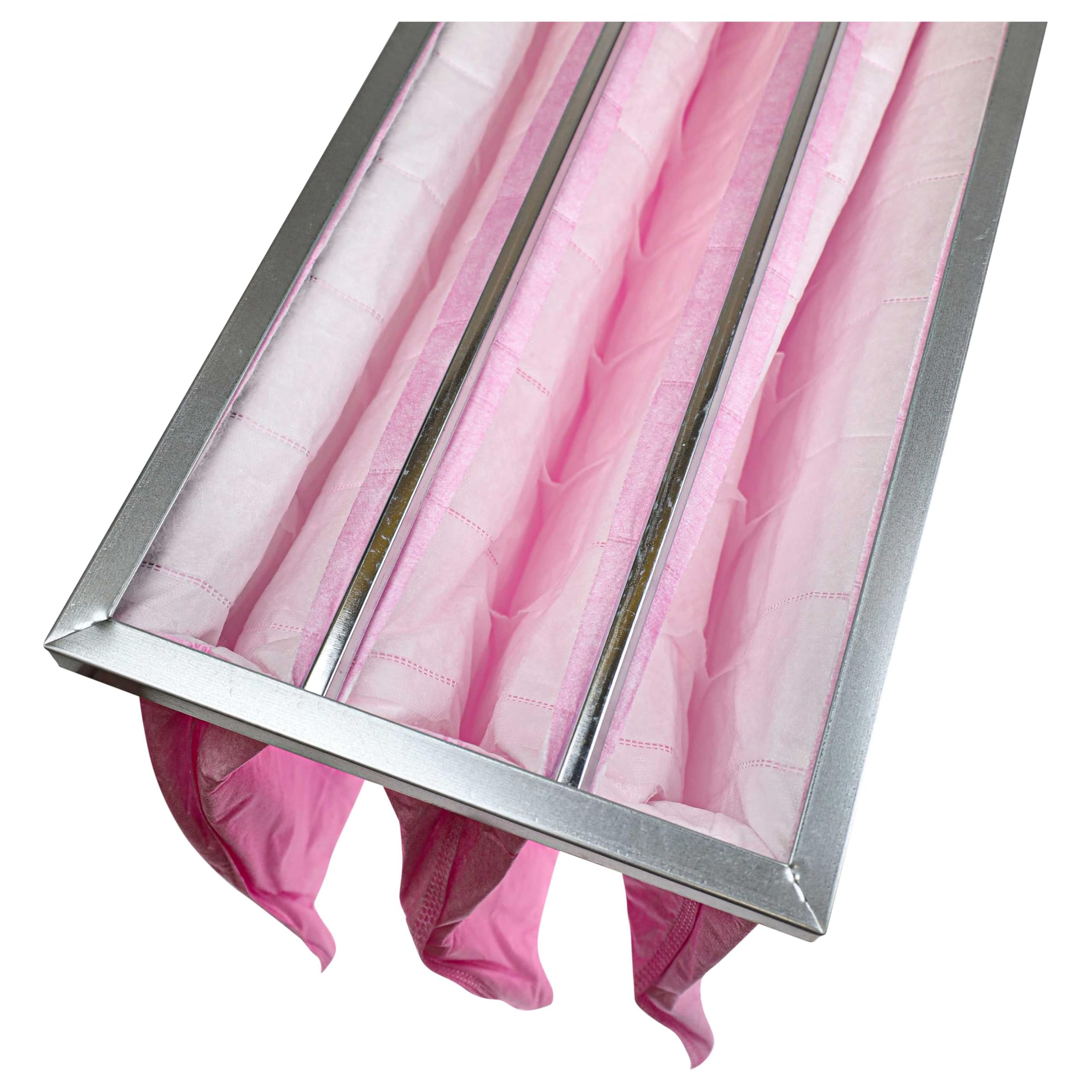 vhbw 5x Filtros de bolsa para sistemas aire acondicionado y ventilación | Filtro F7, 28,7 x 59,2 x 36 cm Rosa