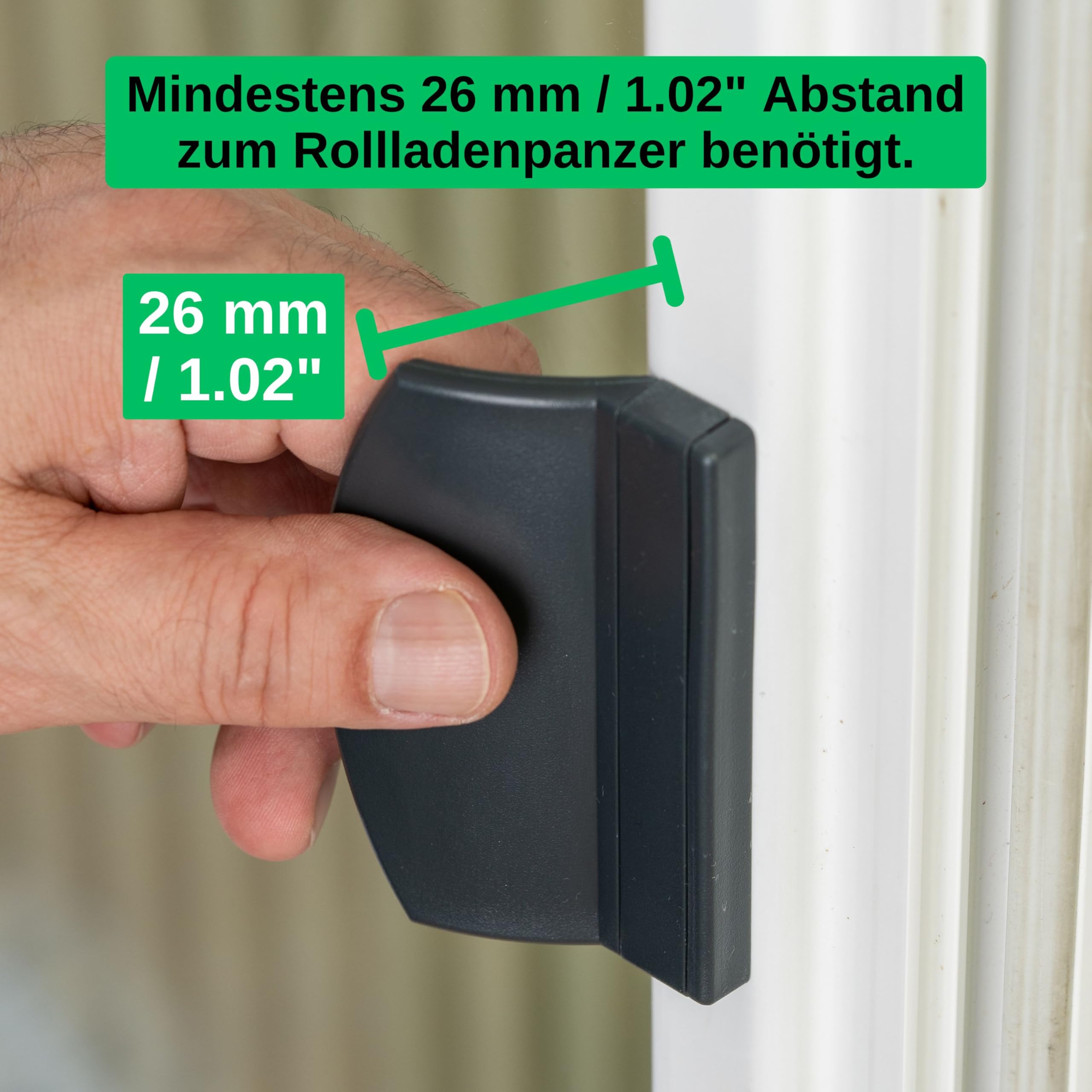 Klamka do drzwi, kolor szary RAL 7016, tworzywo sztuczne ASA, dla tarasowych i balkonowych drzwi, przesuwnych, odstęp 70 mm, wysokość 25 mm, uchwyt do ram okiennych