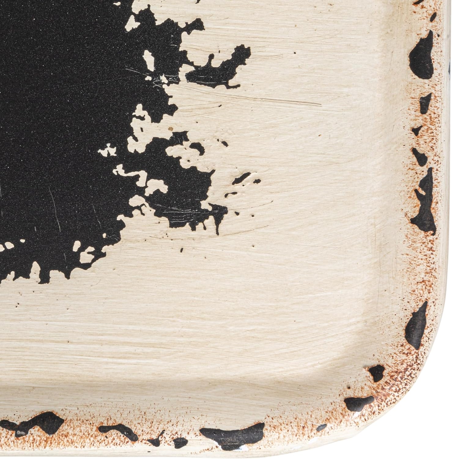 Creative Co-Op Distressed Black & White Metal Table