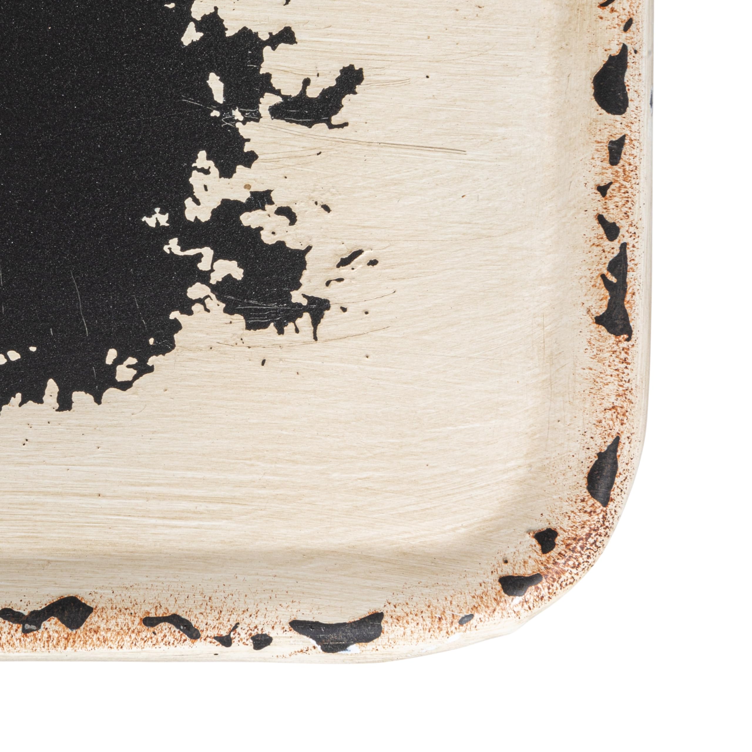 Creative Co-Op Distressed Black & White Metal Table
