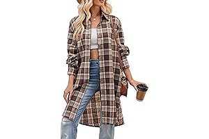 Essential Plaid, Elevated Style: Explore Our Long Flannel Shirt for Women