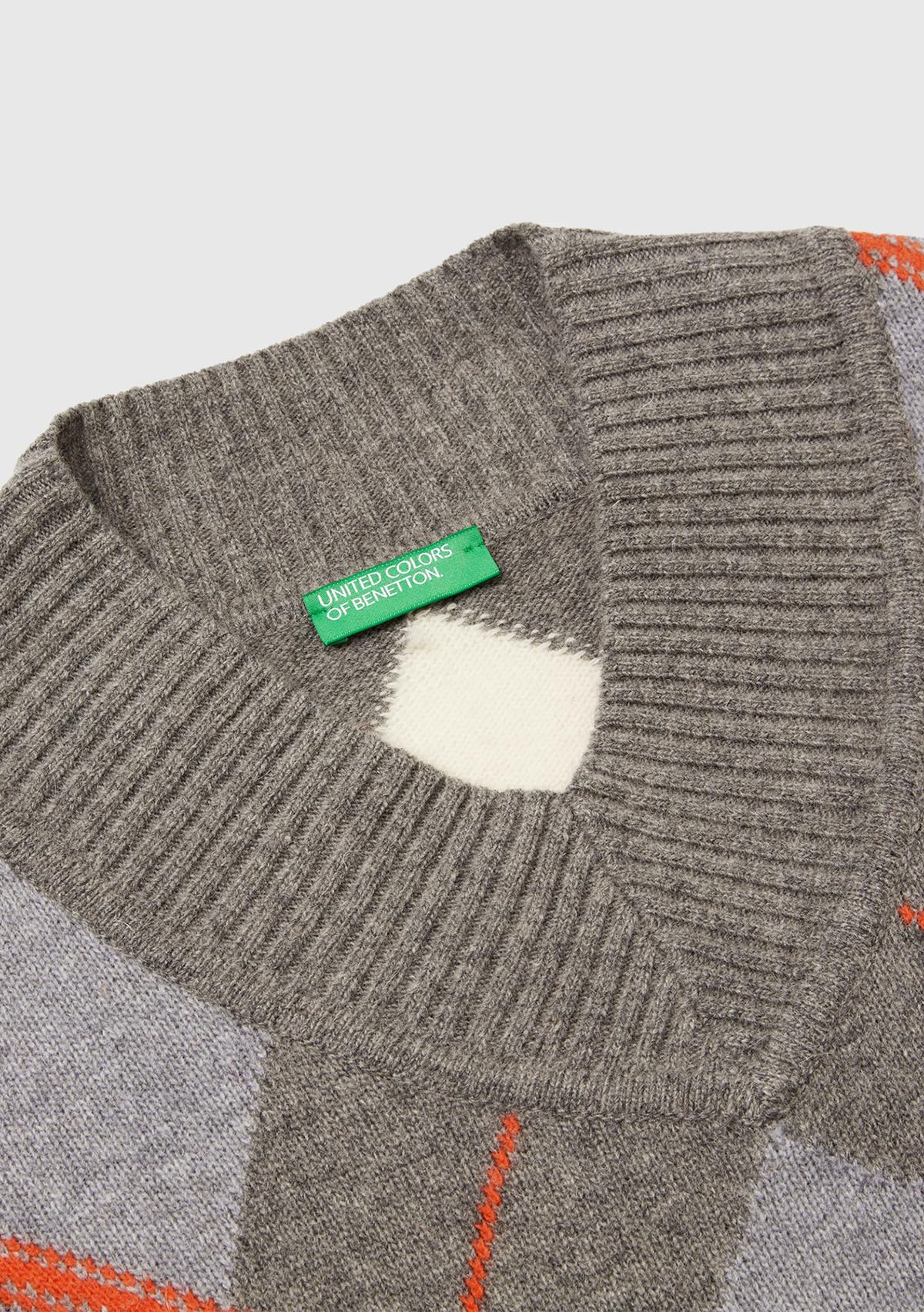 United Colors of Benetton Maglia Scollo V M/L 1444e204e Maglione Donna