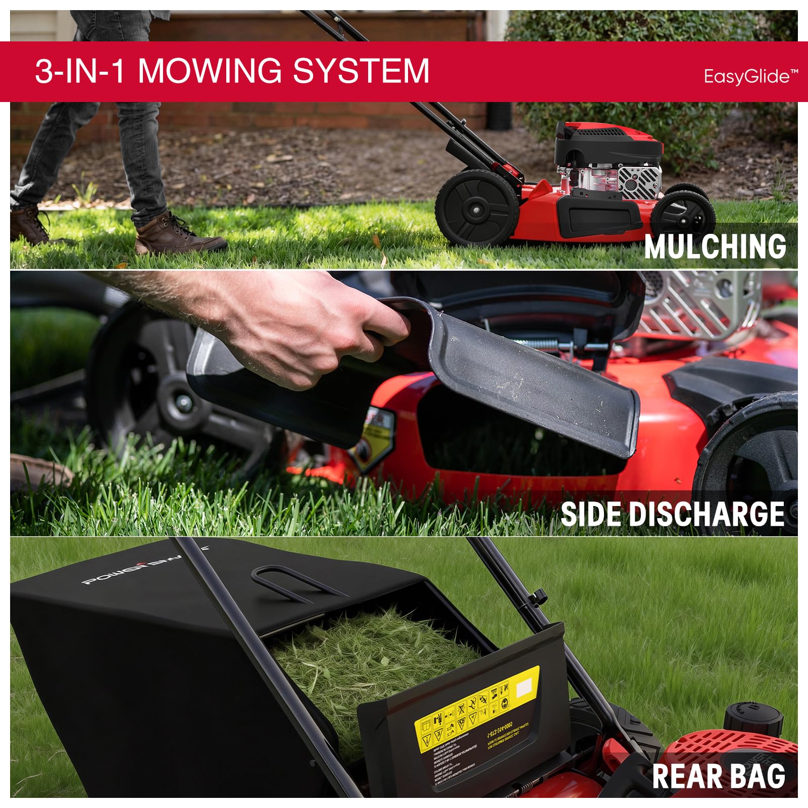 PowerSmart EasyCut 18-Inch Gas Lawn Mower, 144cc 4-Cycle Engine, Walk-Behind Push Lawn Mower, Side Discharge, 5-Position Height Adjustment, Ideal for Small Yards product image 13